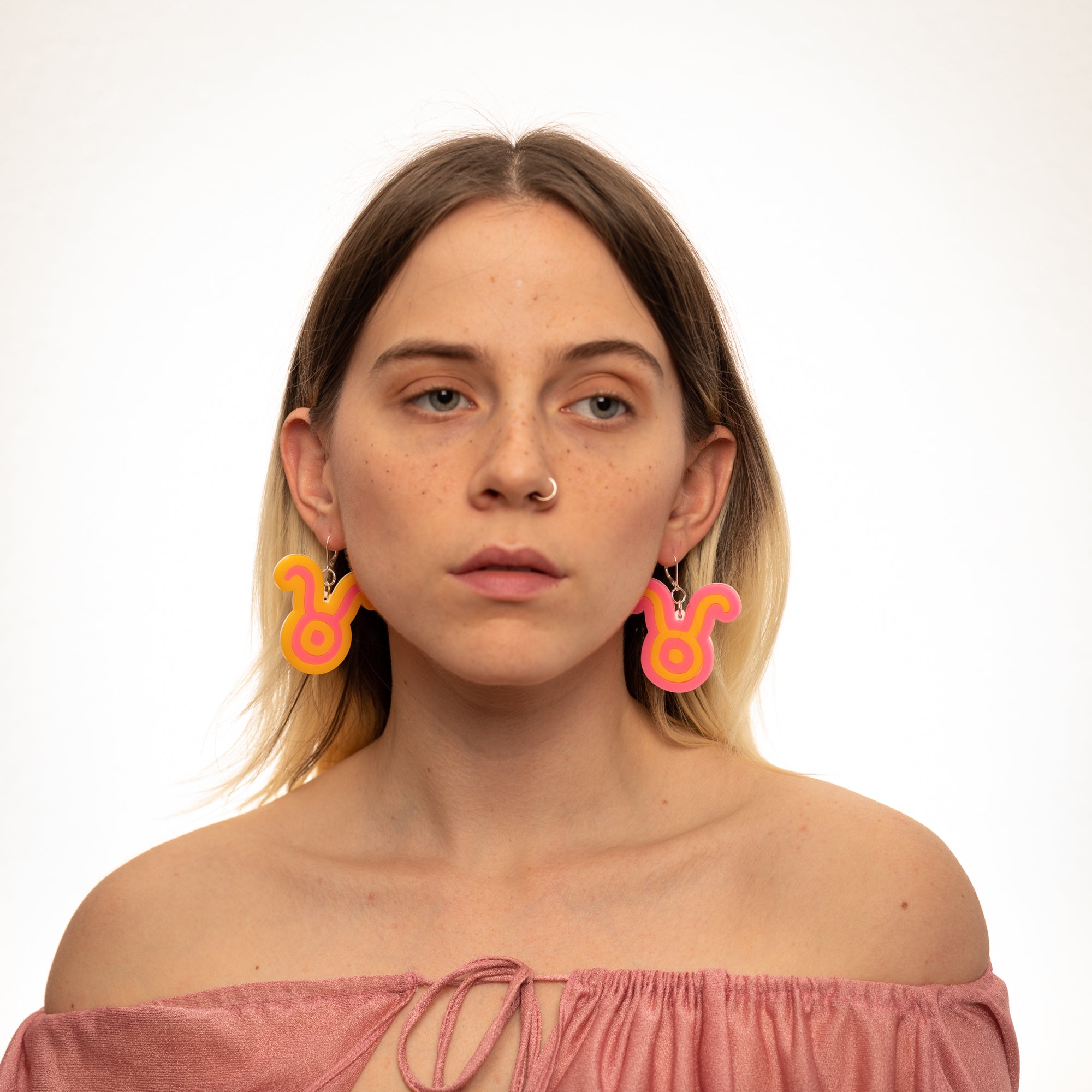 The Taurus Sign Dangle Earrings,EarringMindFlowers