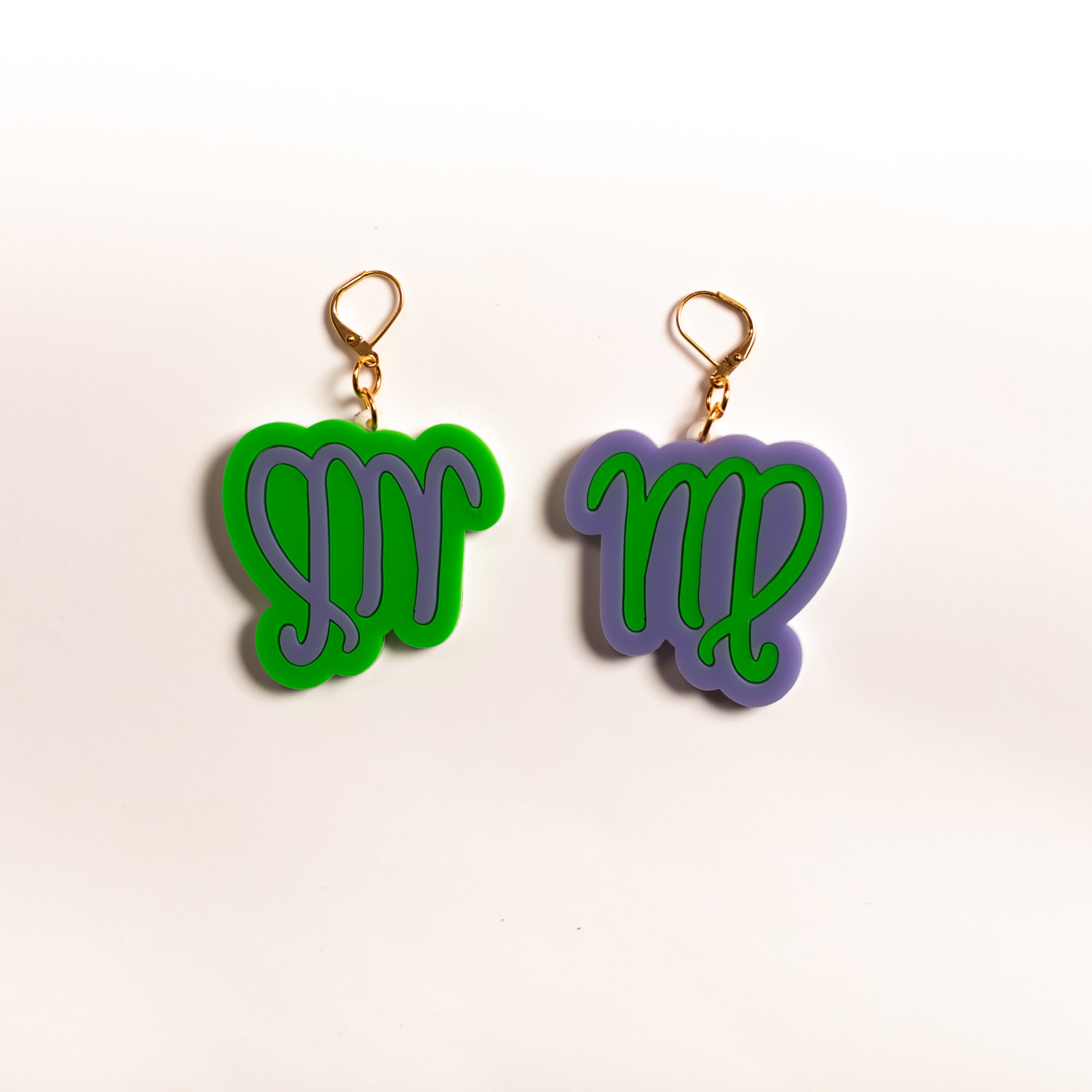 The Virgo Sign Dangle Earrings,EarringMindFlowers
