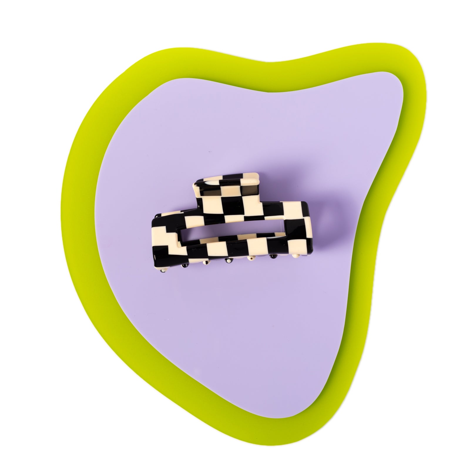Checkered Amelia Hair Claw Clips