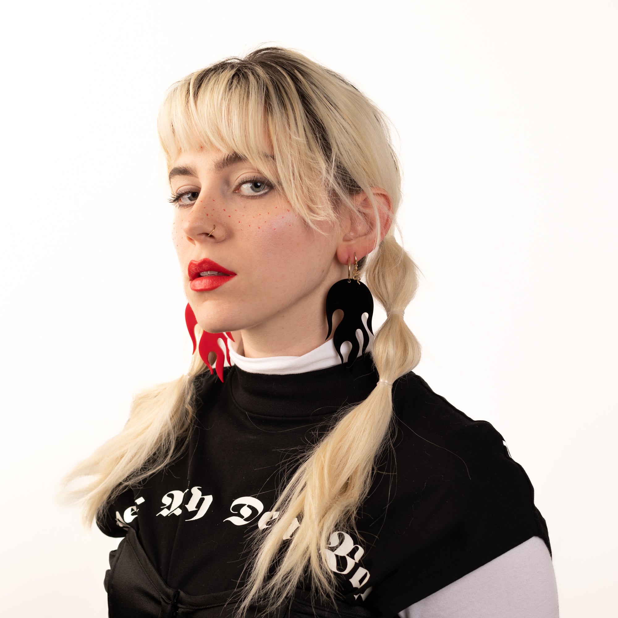 Flame Hoop Earrings