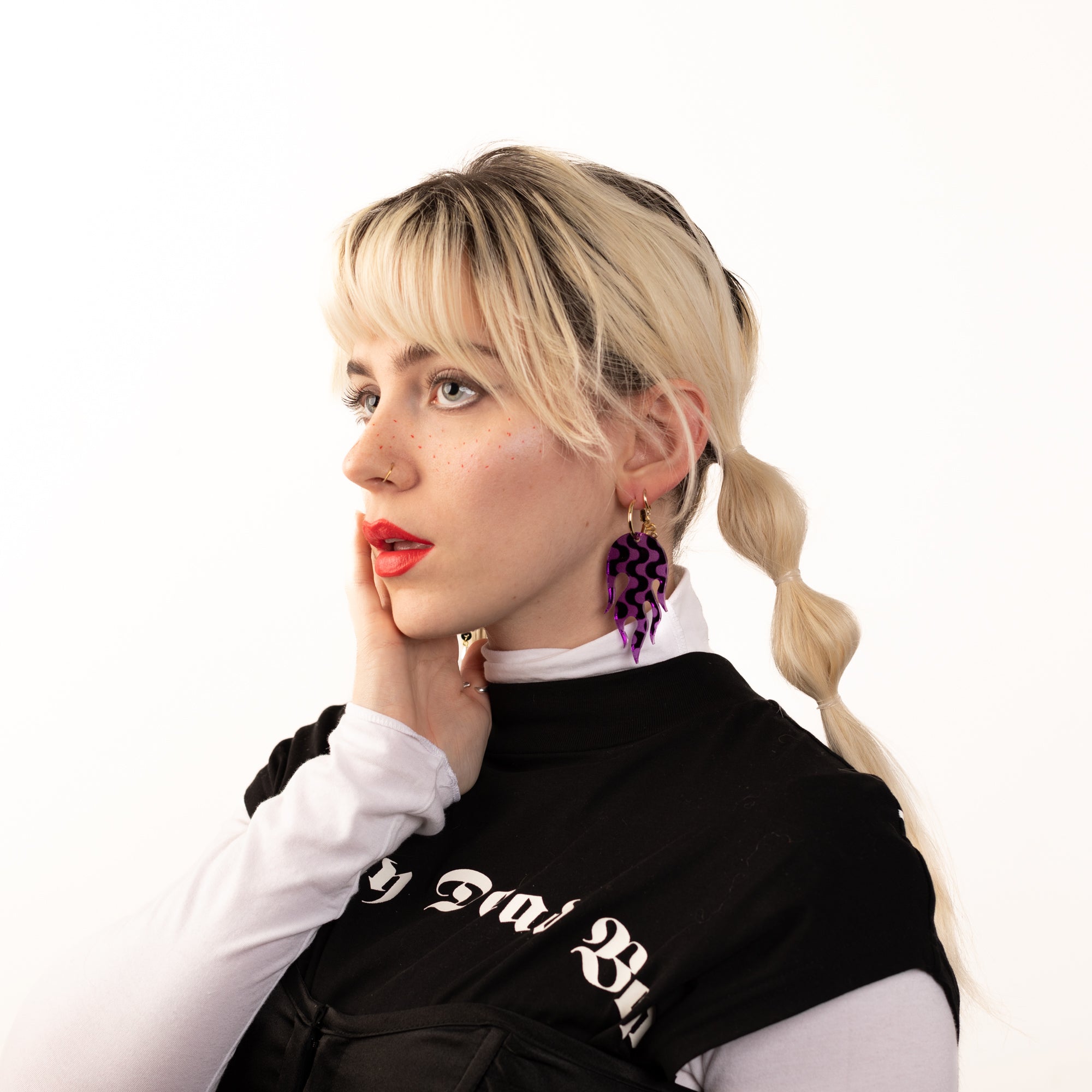 Flame Hoop Earrings