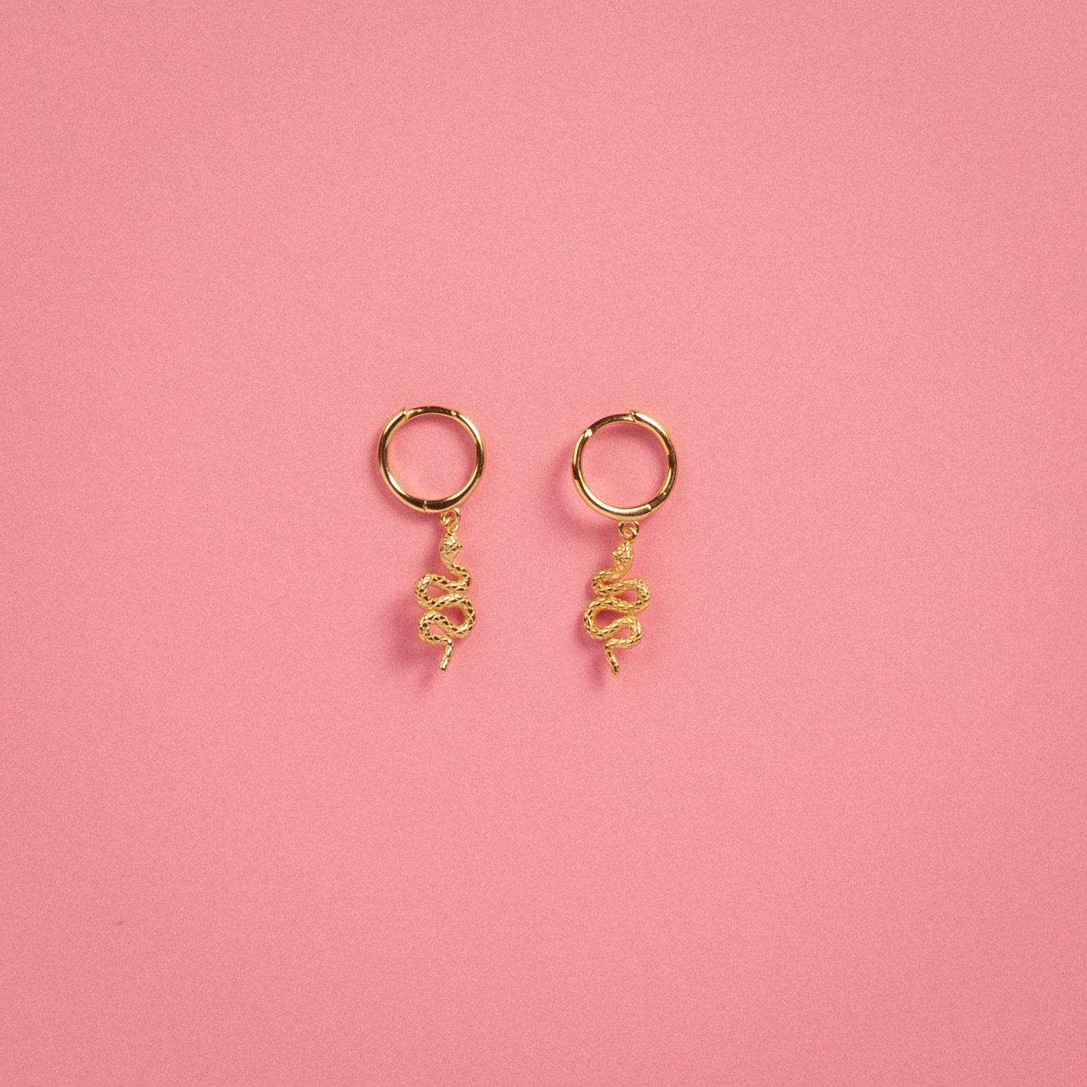 Huggie Snake Hoop Earrings