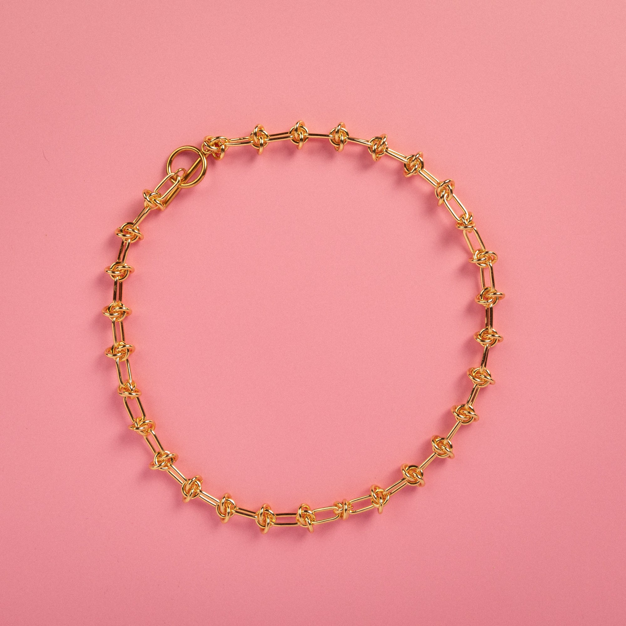 Barbed Wire Chain Toggle Necklace