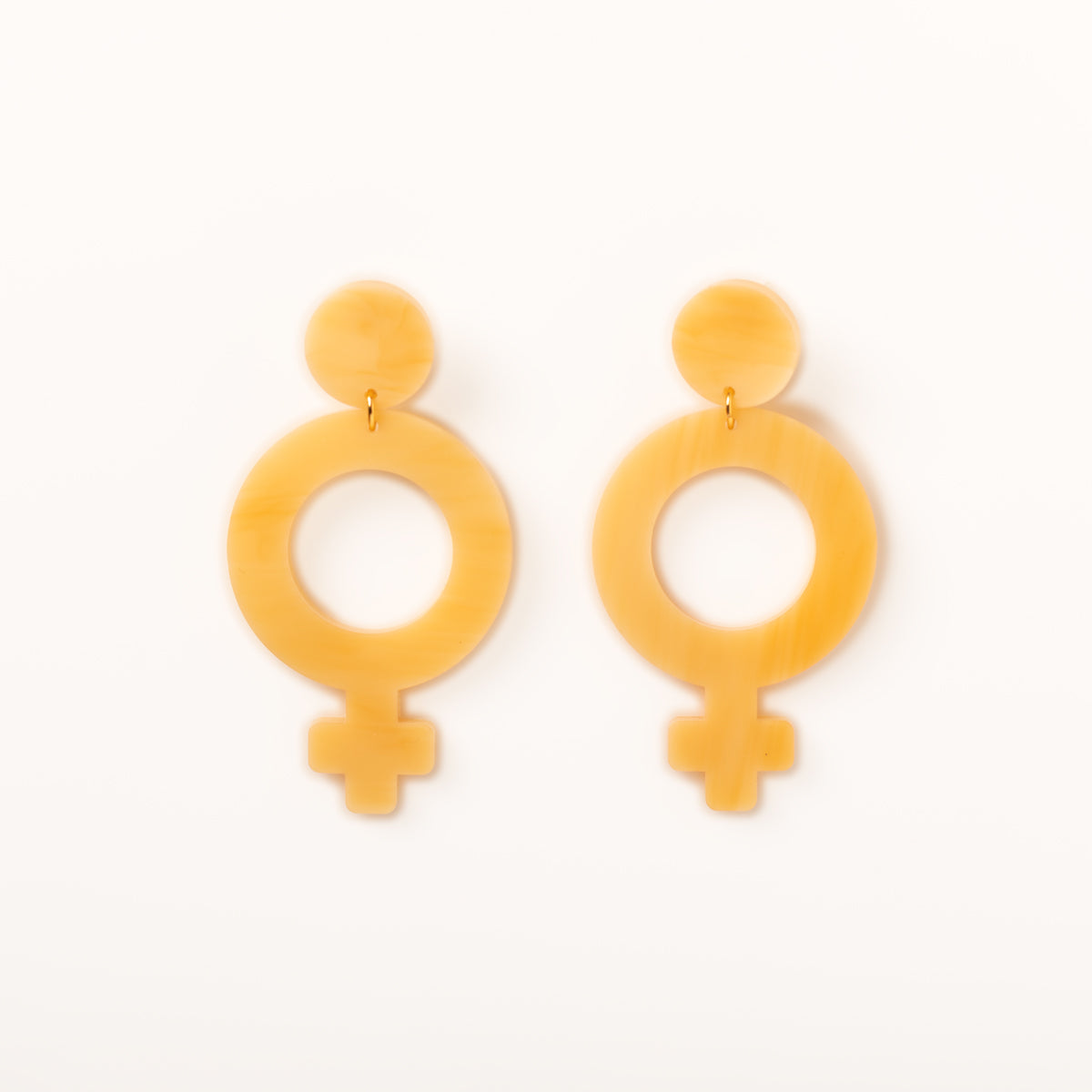 Mindflowers Venus Hanging Stud Earring Swirl Brown