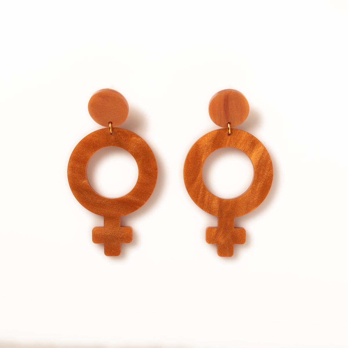 Mindflowers Venus Stud Earring in Psychedelic brown