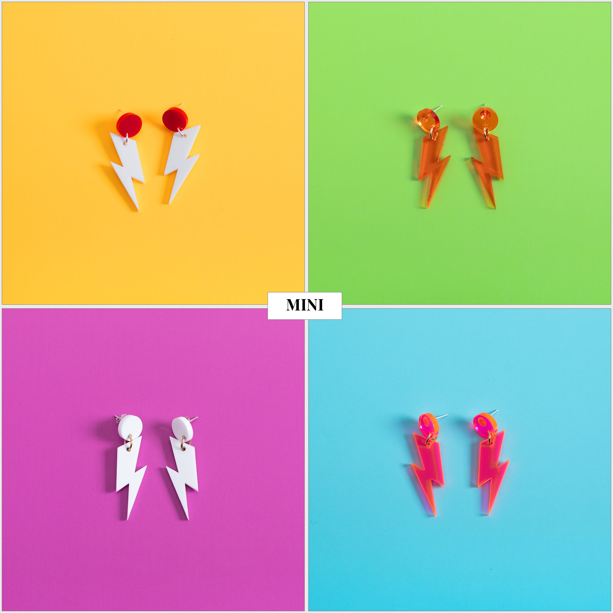 The Ziggy Bolt Hanging Stud Earrings,EarringMindFlowers