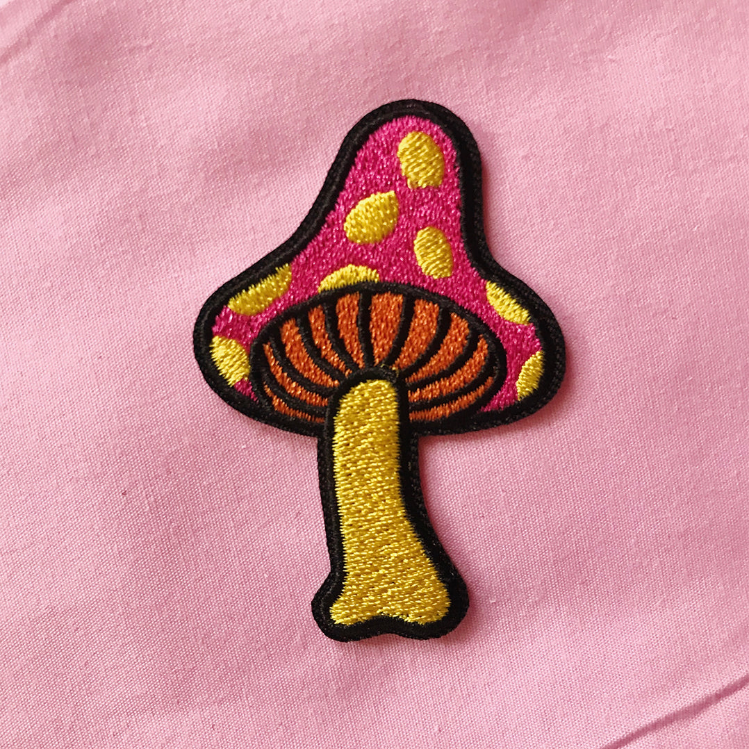 Mushroom Iron On Patch