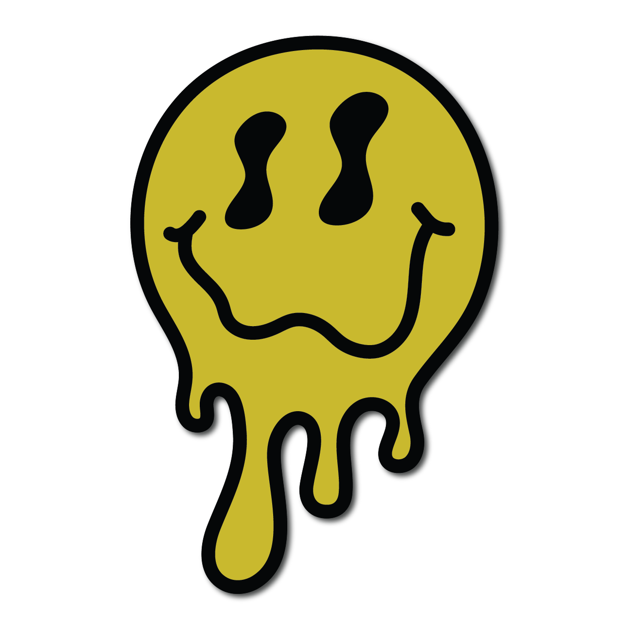 MindFlowers: Drippy Smiley Face Wall Art