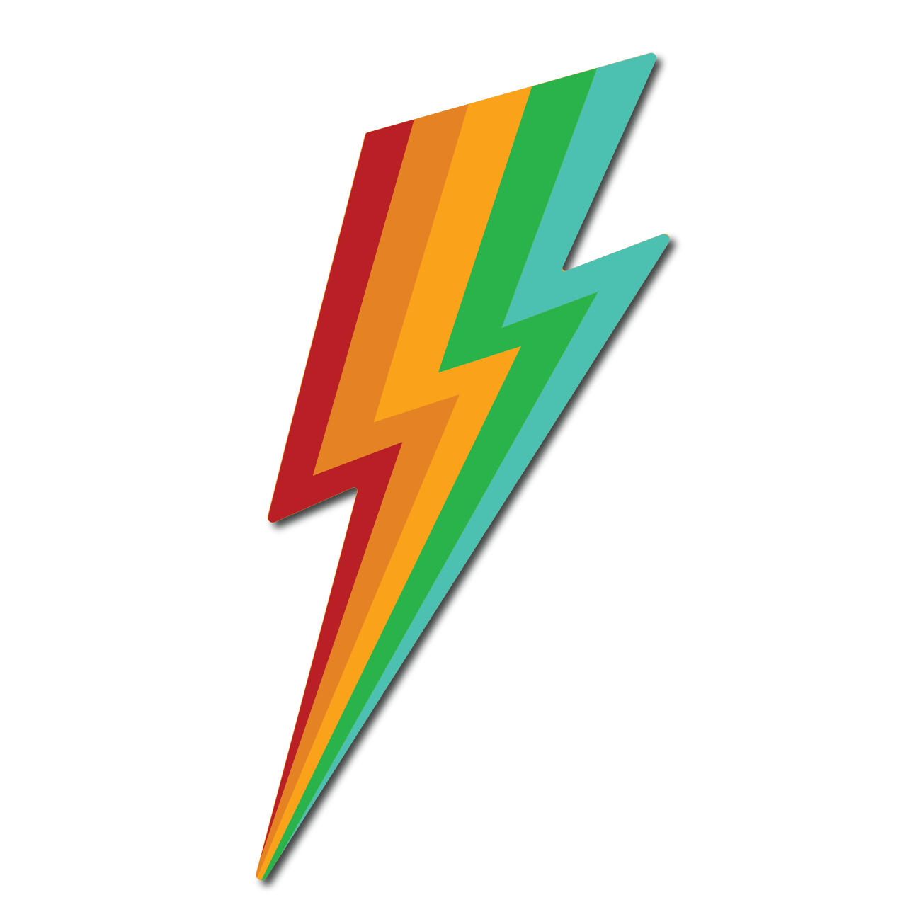 Rainbow Bolt Wall Art