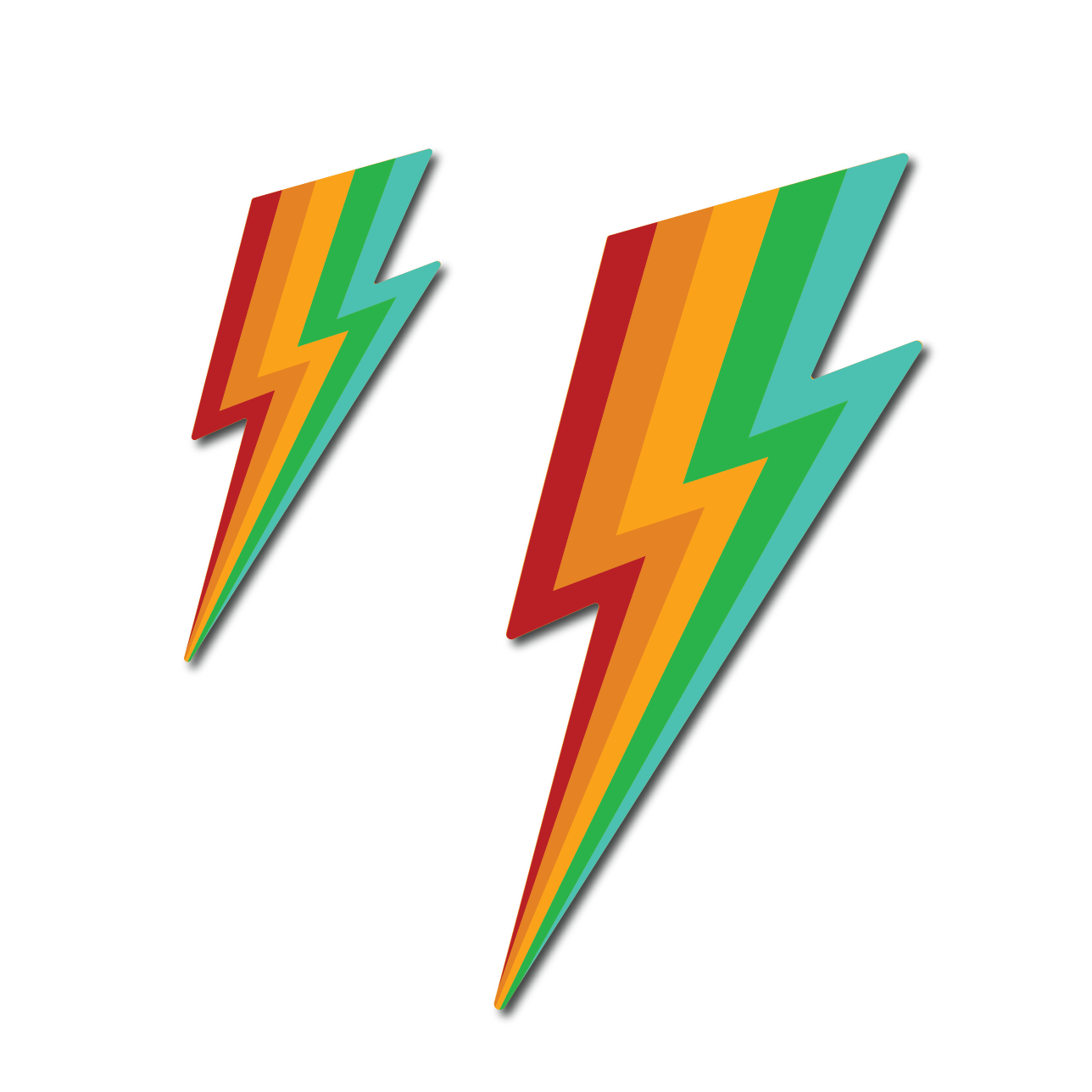 Rainbow Bolt Wall Art