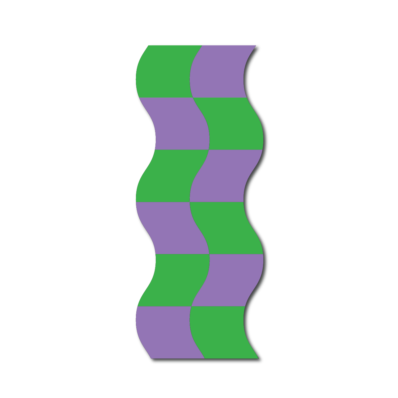 Wavy Checkered Wall Art