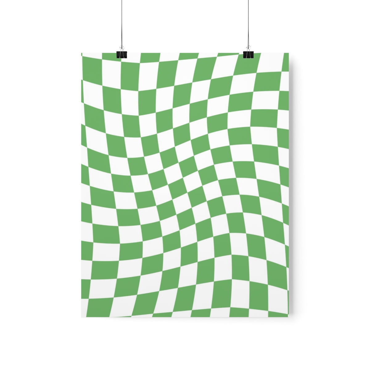 Wavy Checker Wallpaper Wall Art Print