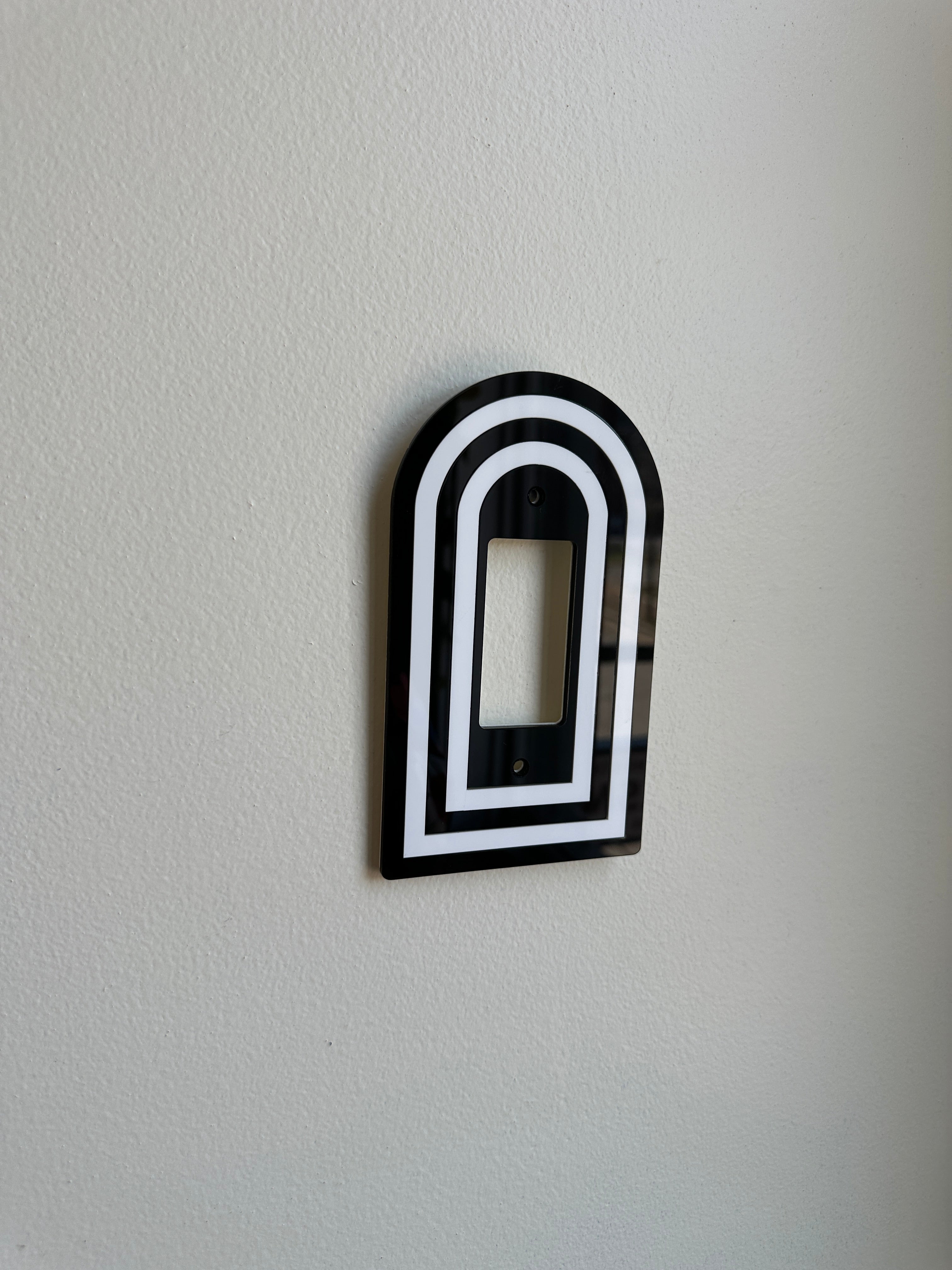 Black & White Layered Archway Light Switch Sample Sale