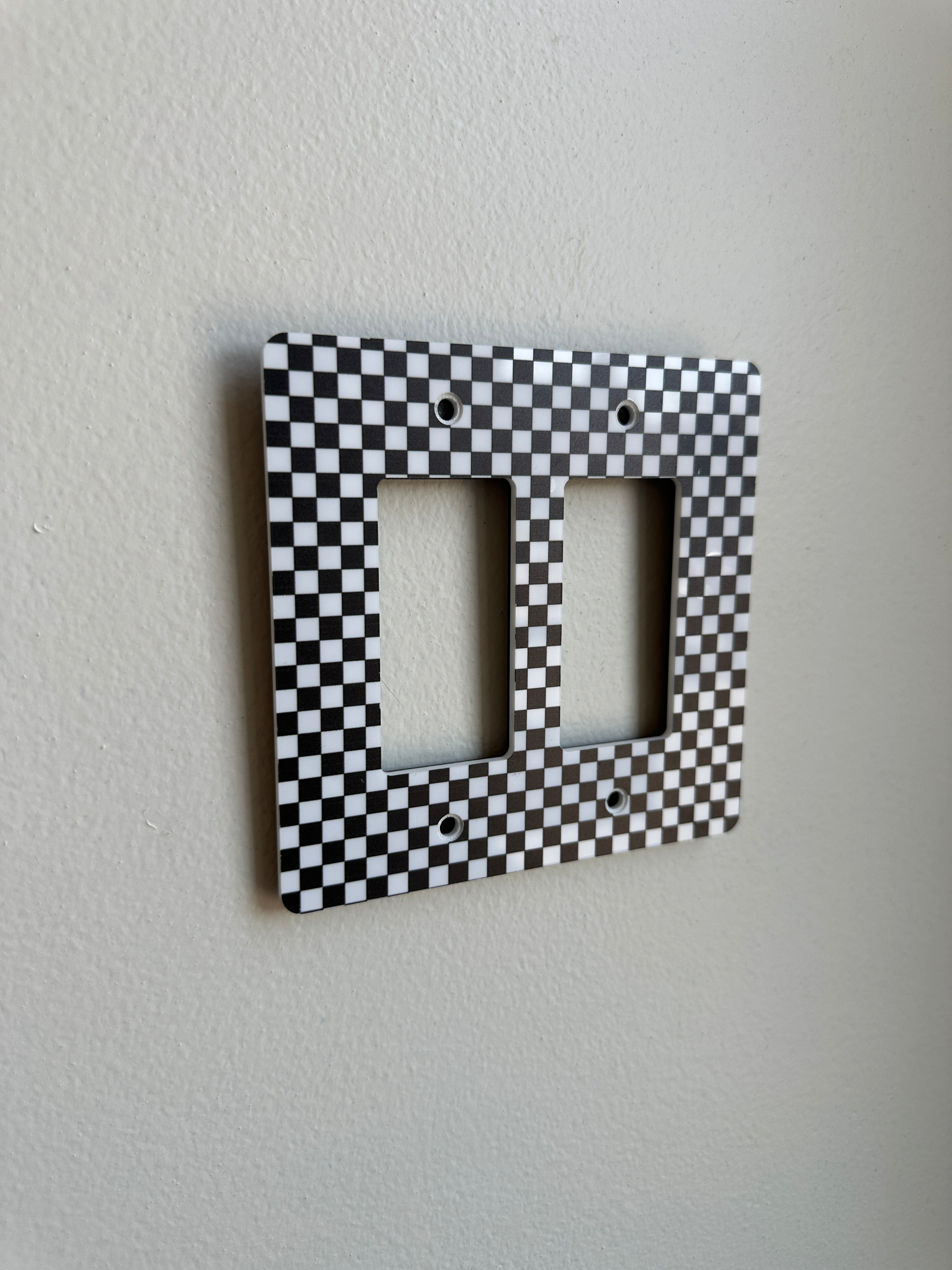 Checkered Light Switch Sample Sale