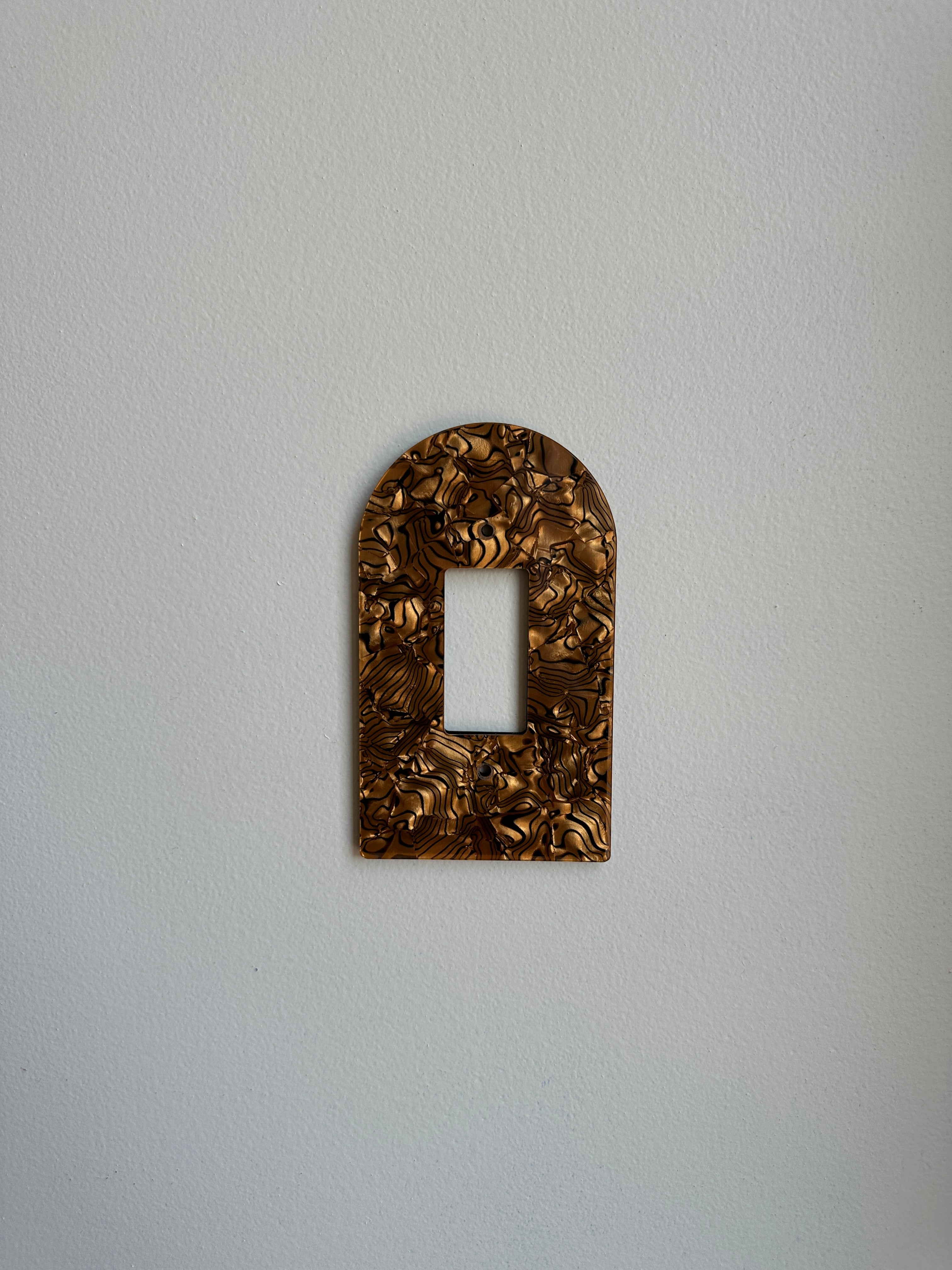 Copper Zebra Archway Light Switch Cover Sample Sale