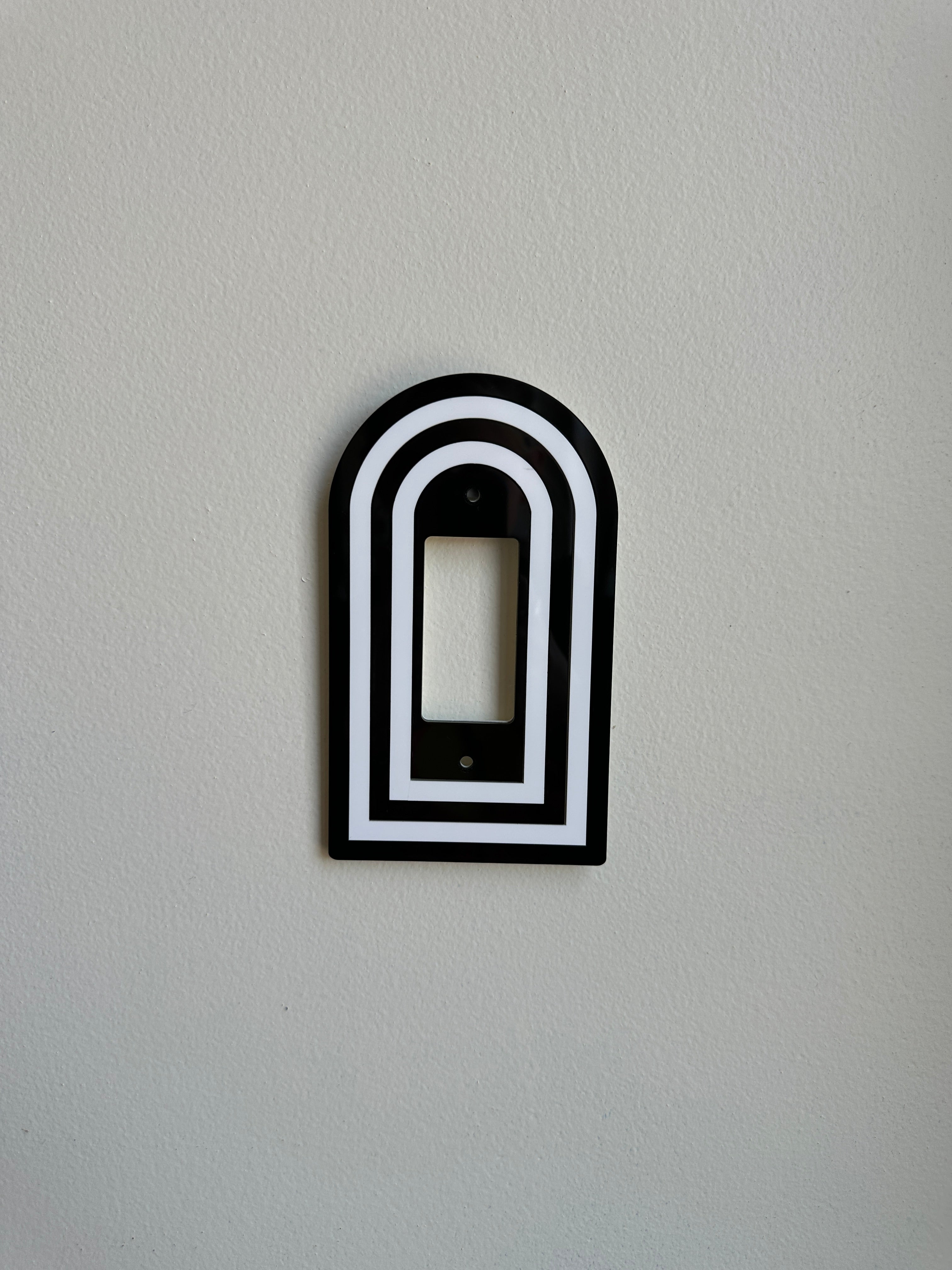 Black & White Layered Archway Light Switch Sample Sale