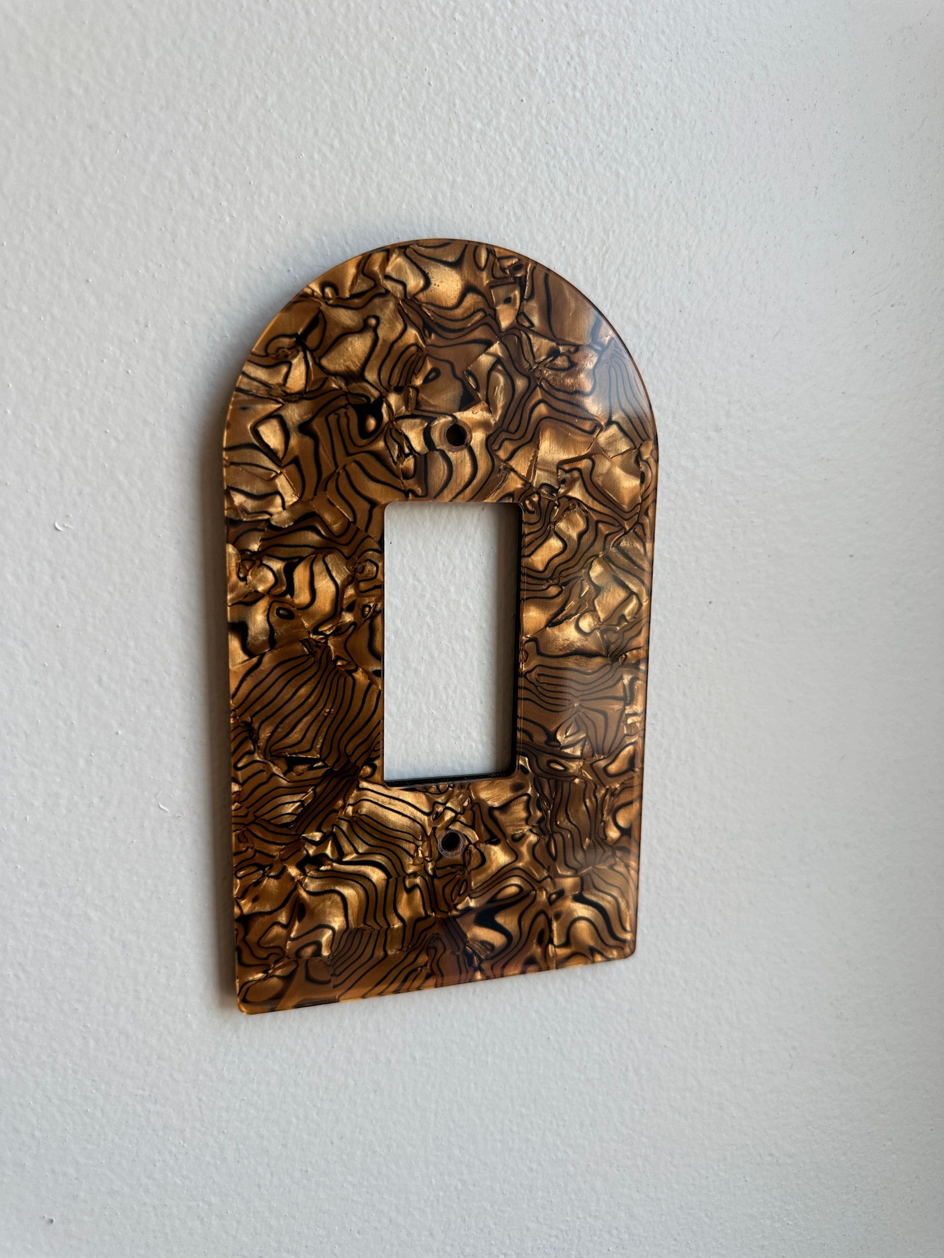 Copper Zebra Archway Light Switch Cover Sample Sale