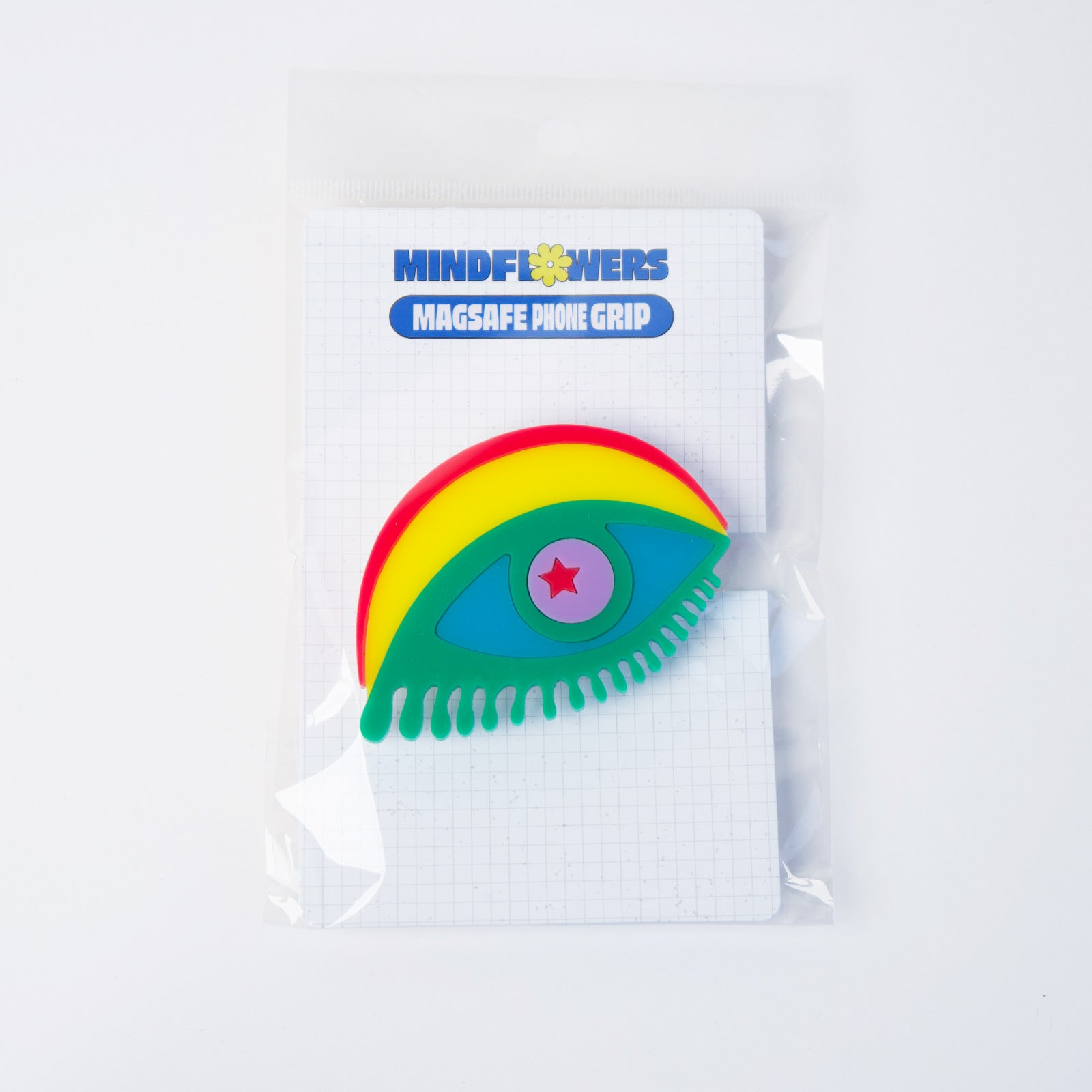 Rainbow Eyes Wide Phone Charm Sample