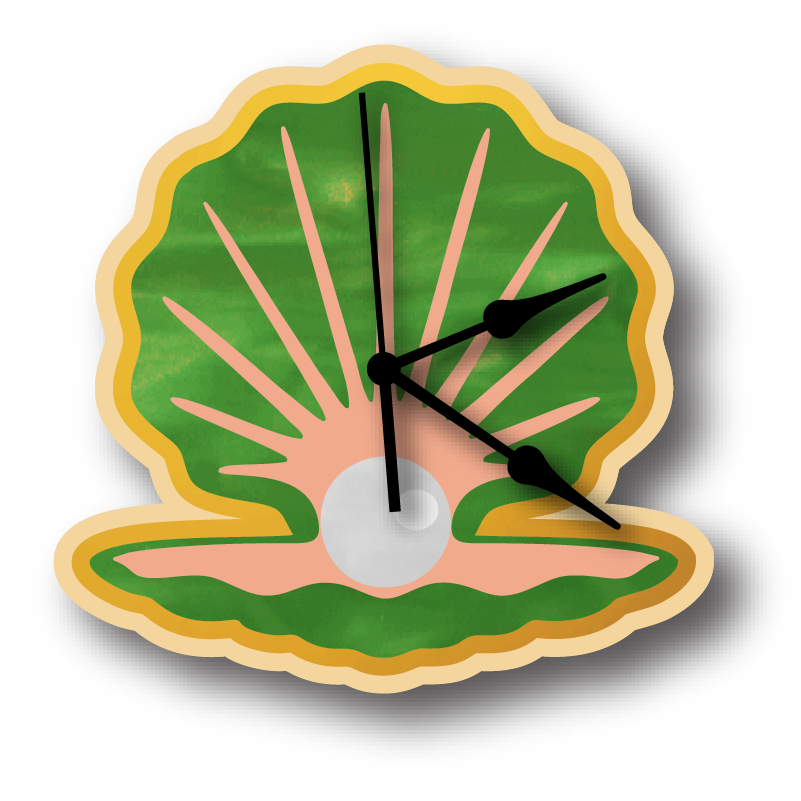 Clam Wall Clock