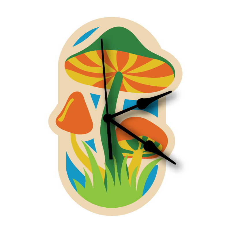 Mushroom Wall Clock