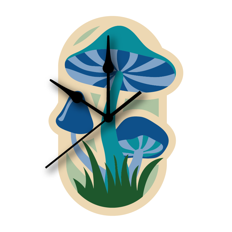 Mushroom Wall Clock