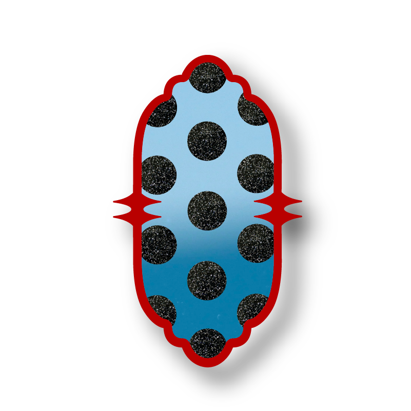 Pointed Polka Dot Wall Art & Mirror