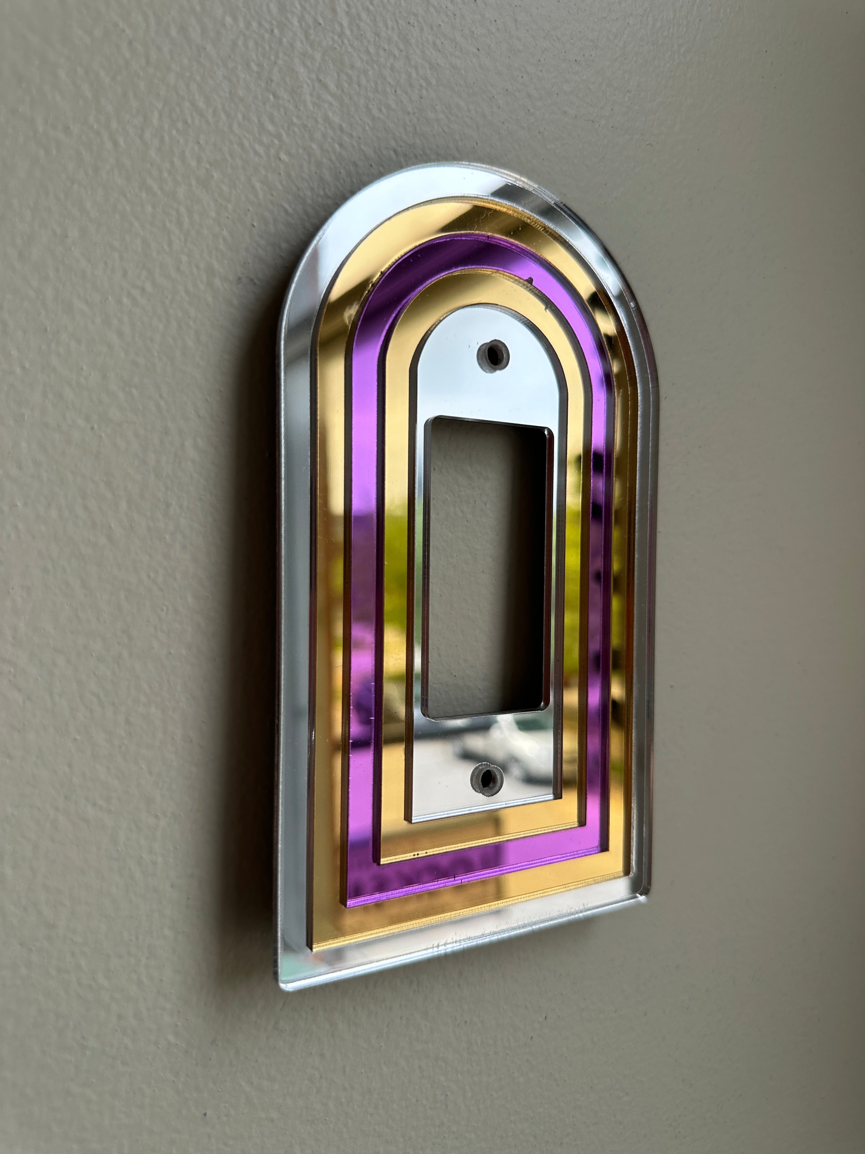 Silver & Pink Layered Archway Light Switch Sample Sale