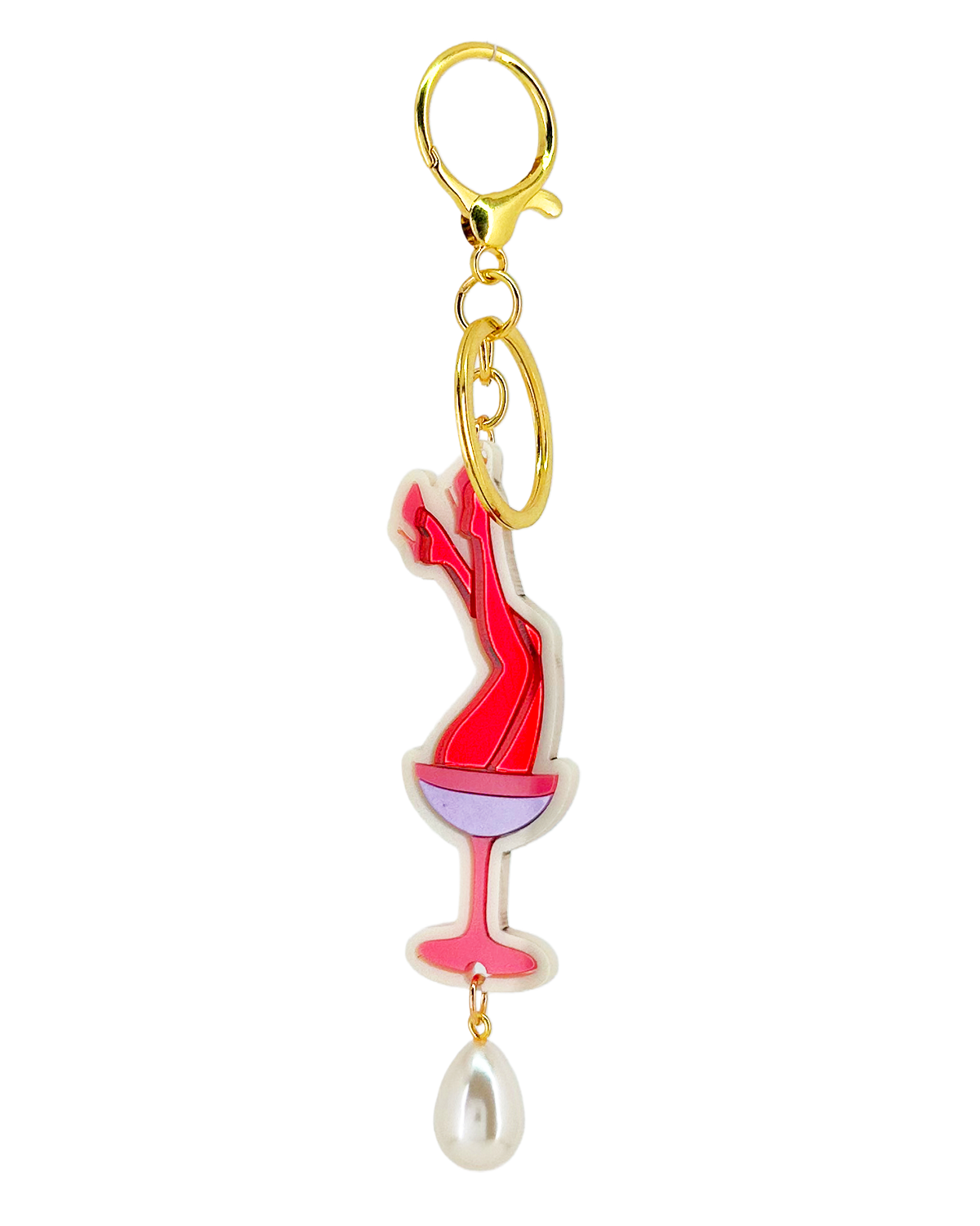 Champagne Glass Bag Charm