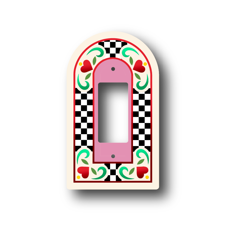 Checkered Archway Light Switch Cover
