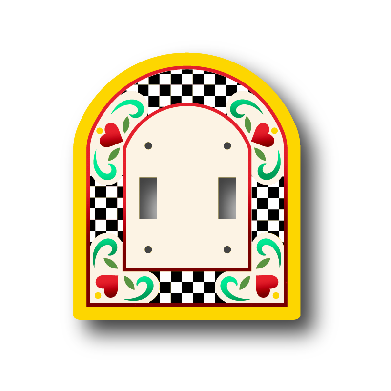 Checkered Archway Light Switch Cover