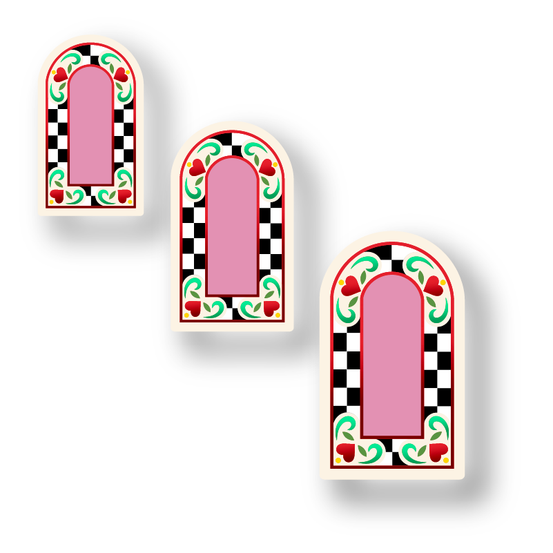 Checkered Archway Wall Art