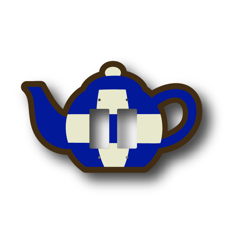 Checkered Teapot Light Switch Cover
