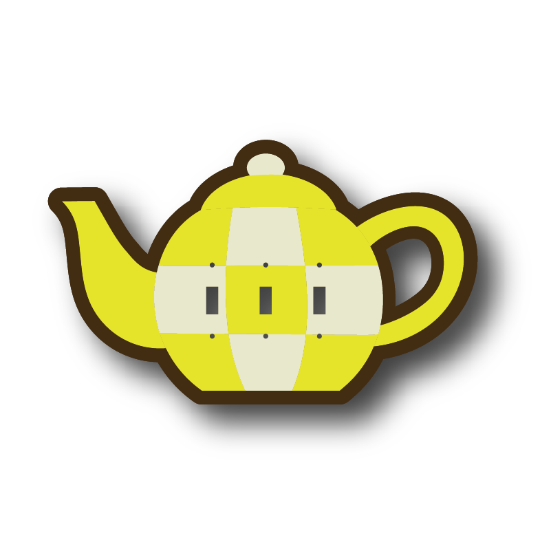 Checkered Teapot Light Switch Cover