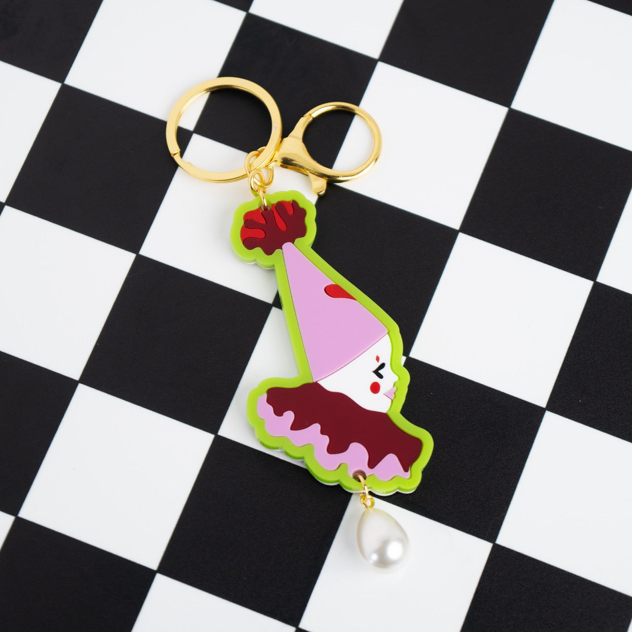 Heart Clown Bag Charm