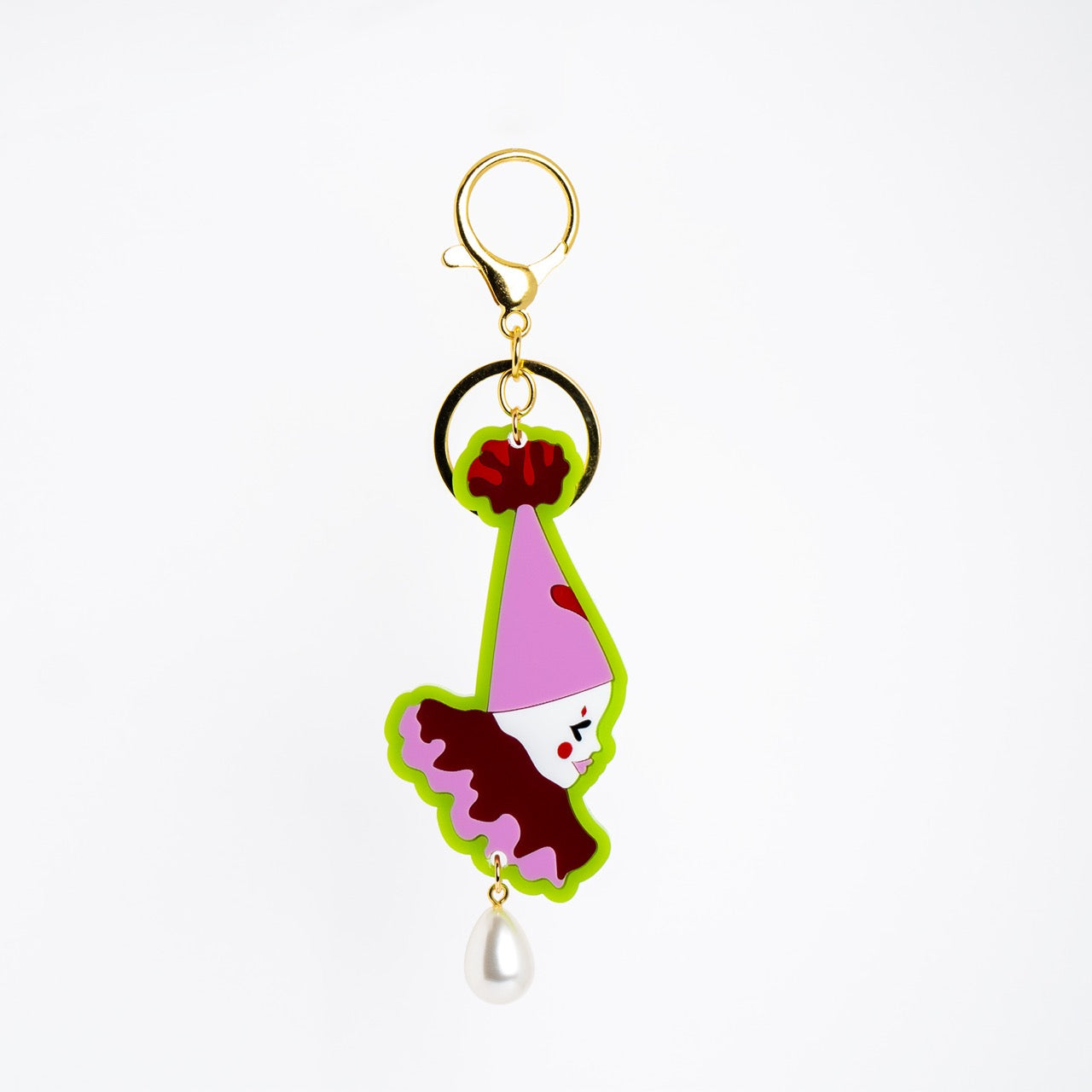 Heart Clown Bag Charm