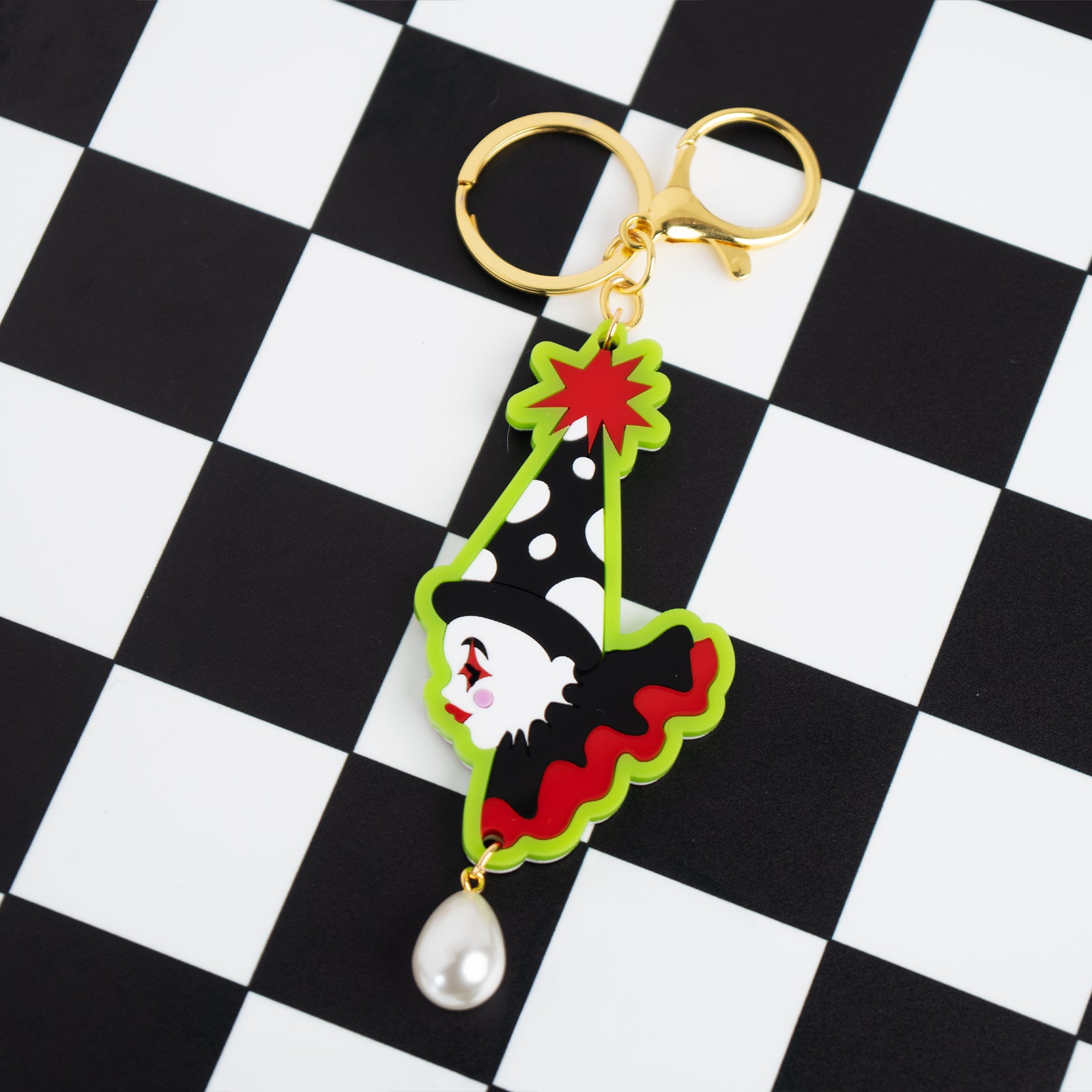 Polka Dot Clown Bag Charm