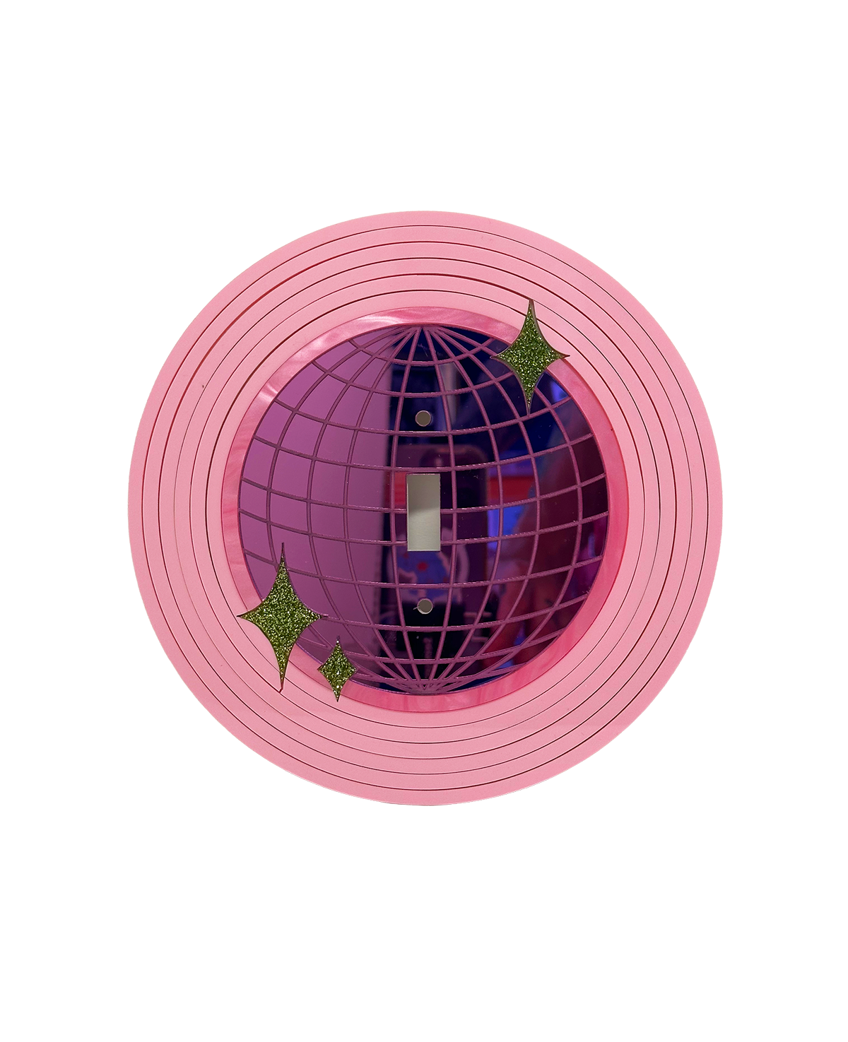 Single Flip Disco Ball Pink Mirror Sample 1