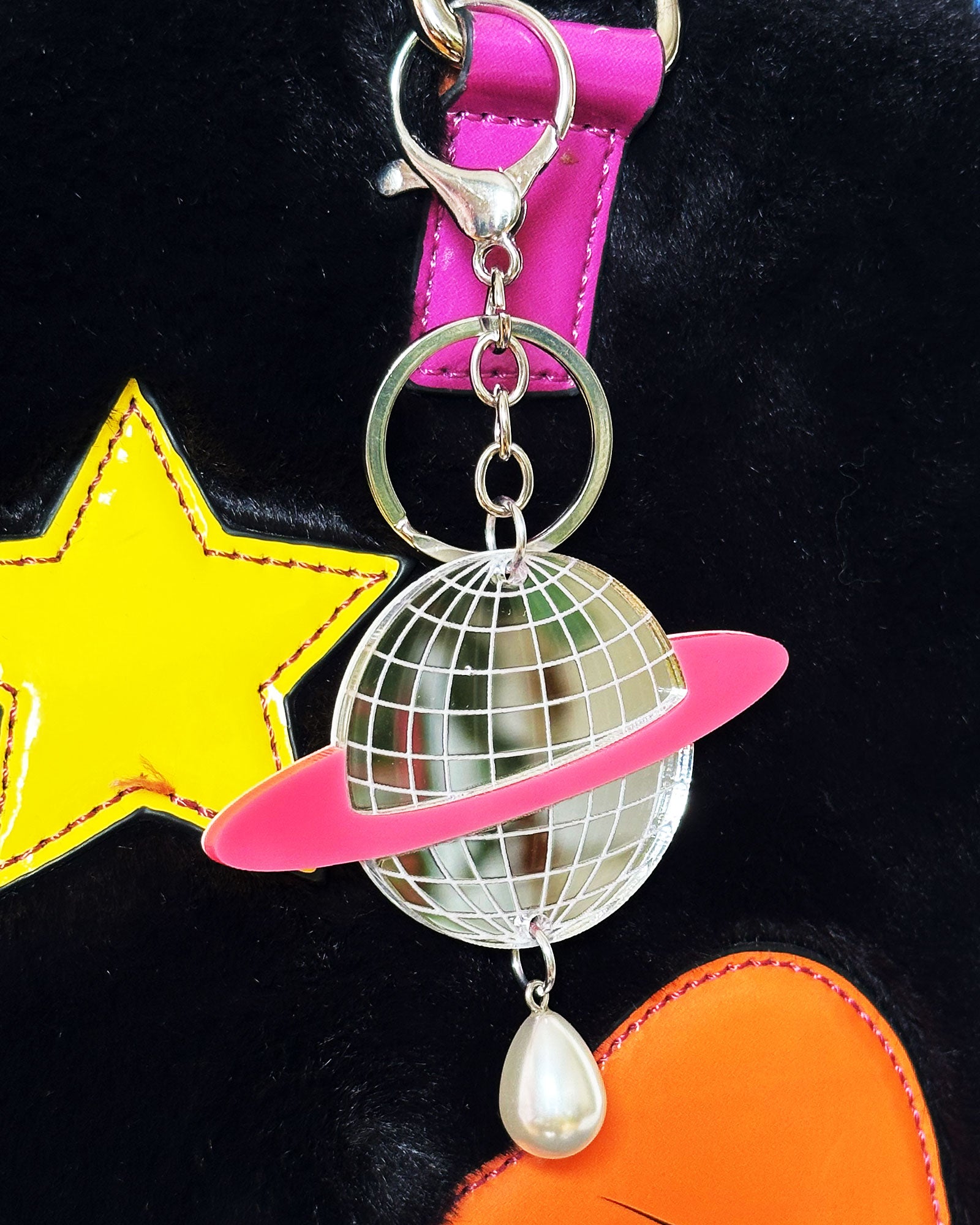 Disco Saturn Bag Charm