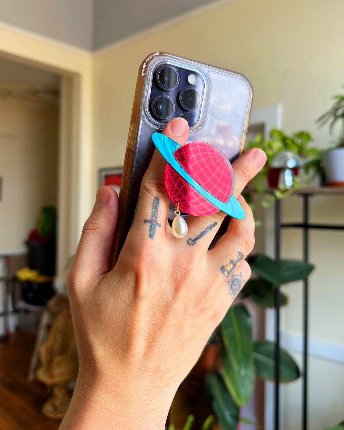 Disco Saturn MagSafe Phone Charm