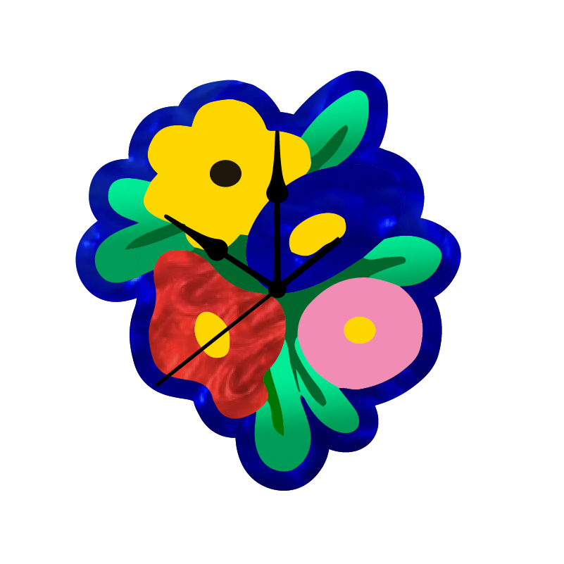 Flower Bouquet Wall Clock