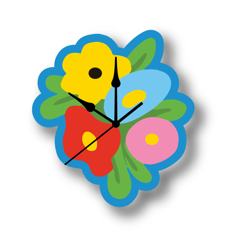 Flower Bouquet Wall Clock