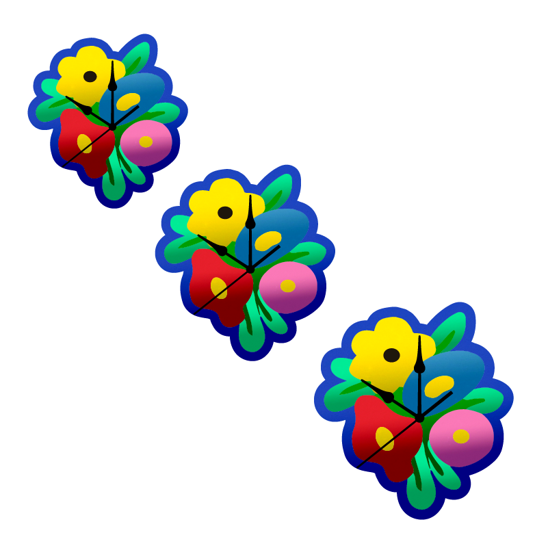 Flower Bouquet Wall Clock