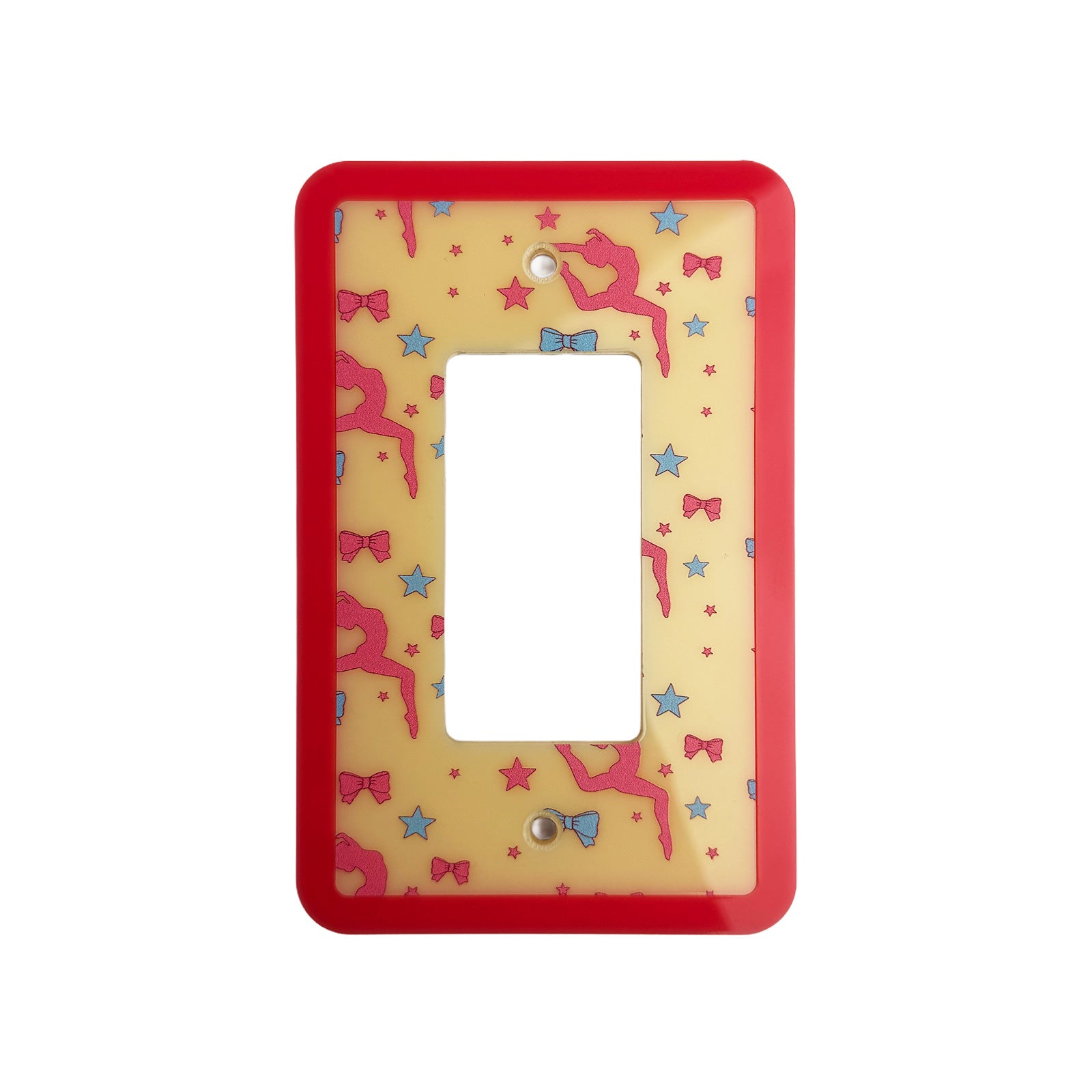 Stag Leap & Bows Gymnastics Print Light Switch Cover