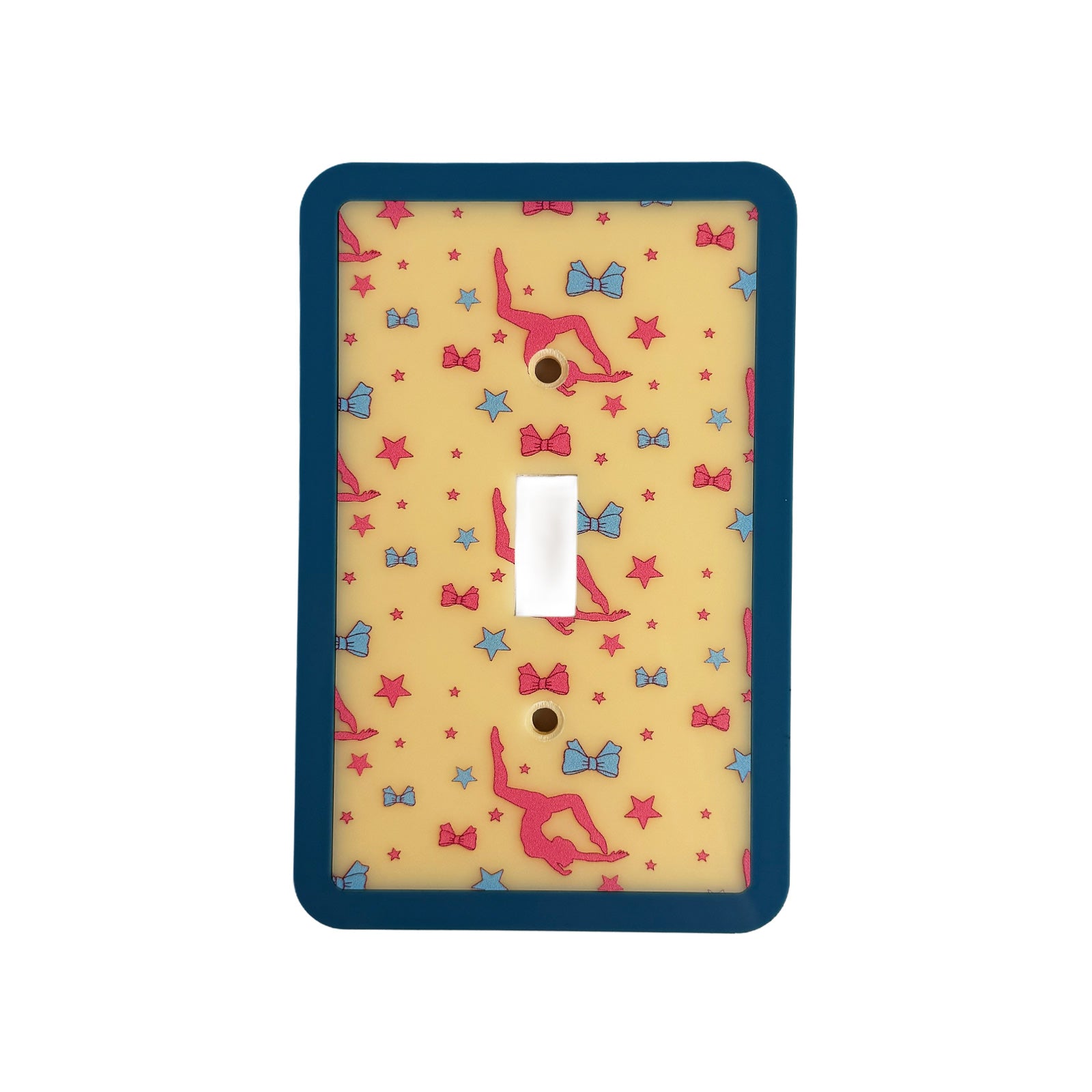 Stag Leap & Bows Gymnastics Print Light Switch Cover