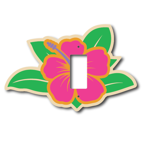 Hibiscus Flower Light Switch Cover