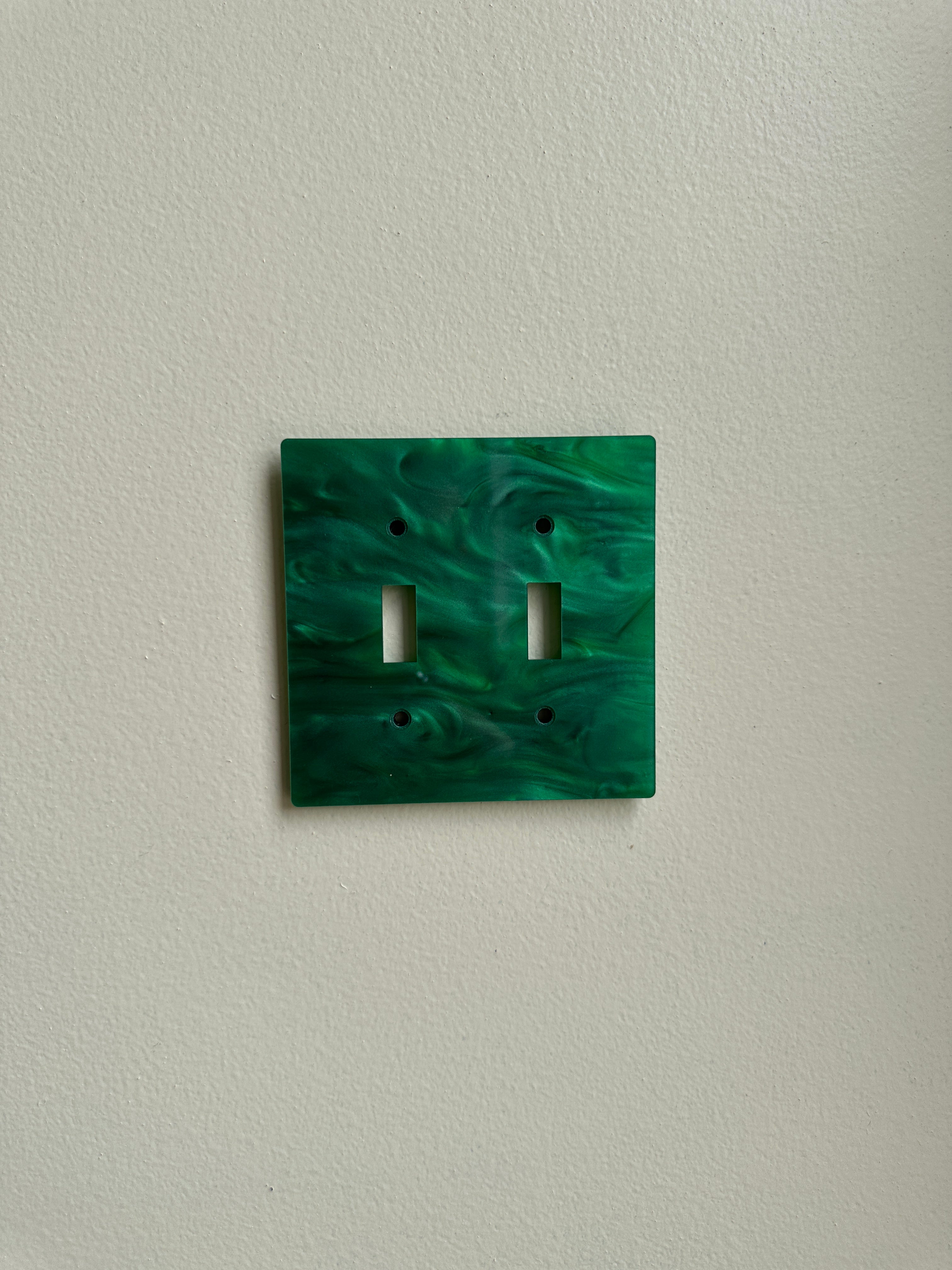Psych Green Standard Double Light Switch Sample Sale