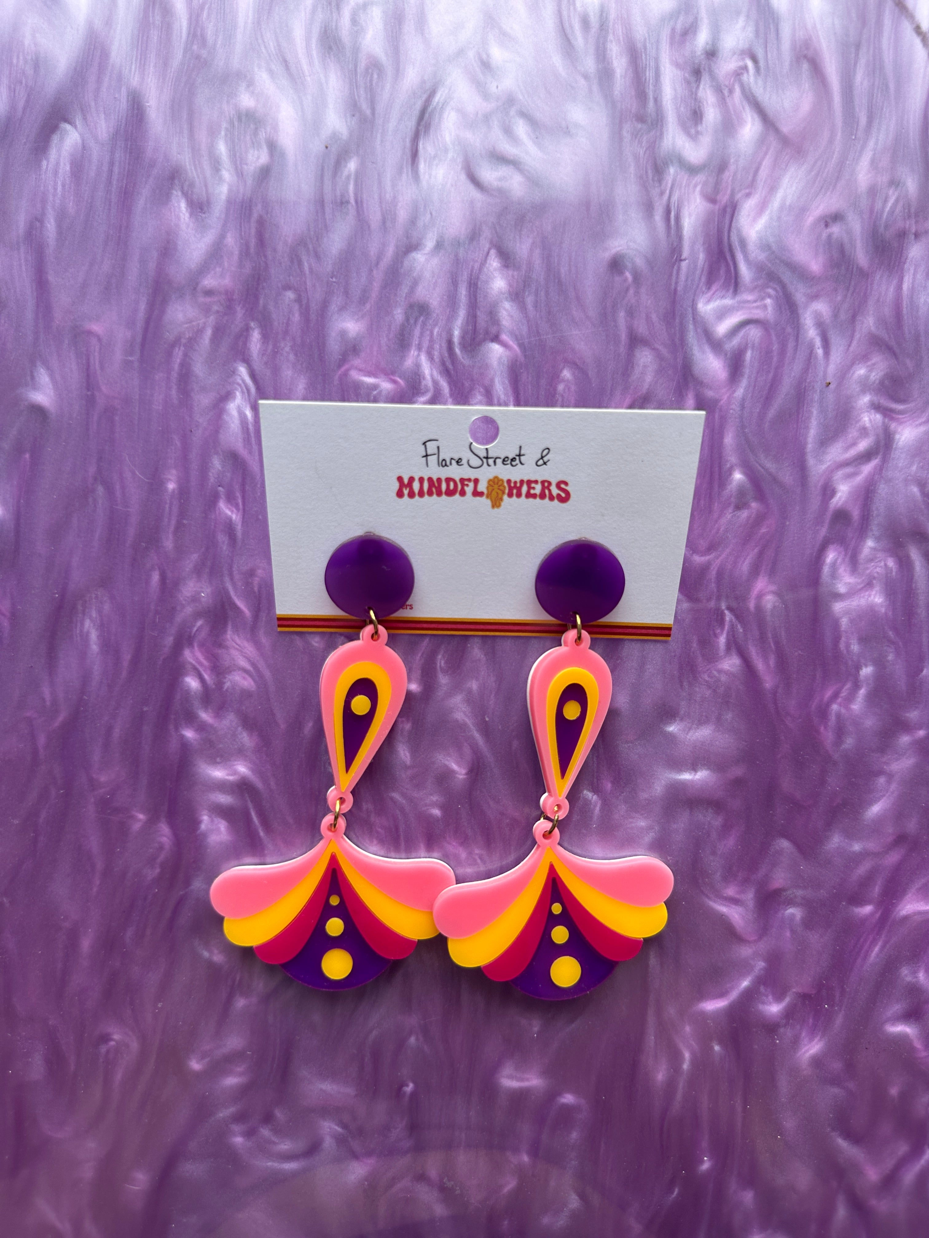Purple Rene Stud Earrings Sample Sale