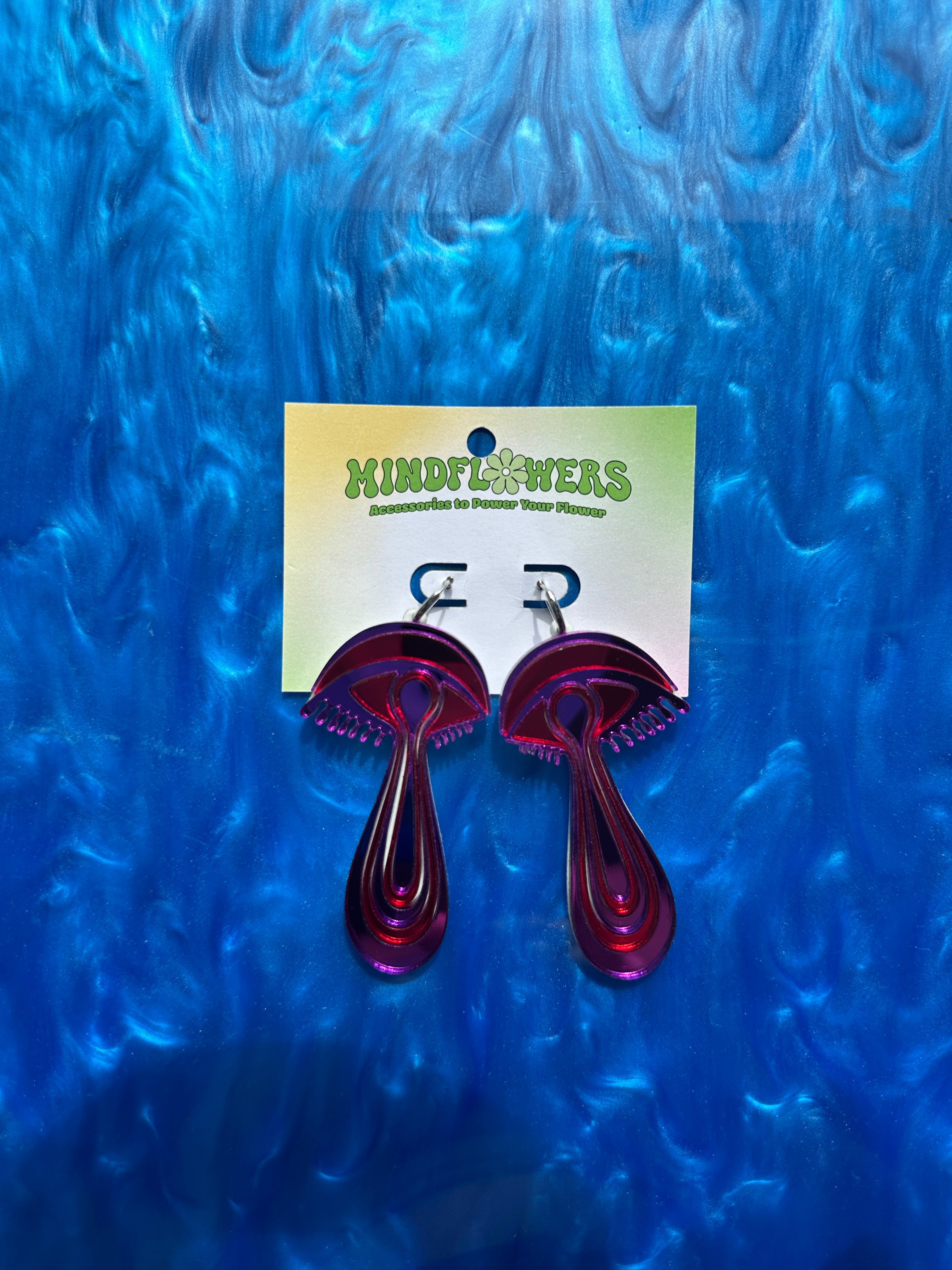 Purple & Red Mind's Eye Hoop Earrings Sample Sale