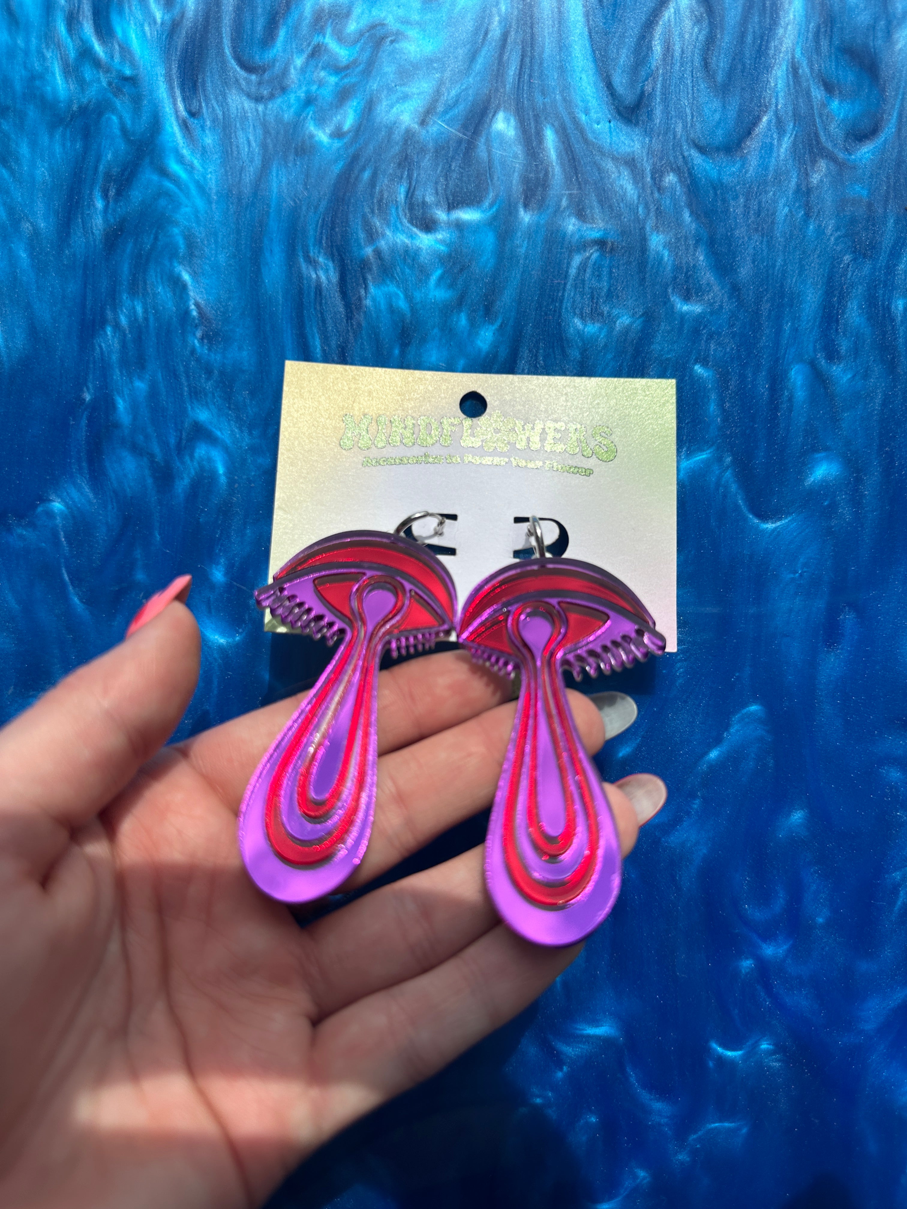 Purple & Red Mind's Eye Hoop Earrings Sample Sale