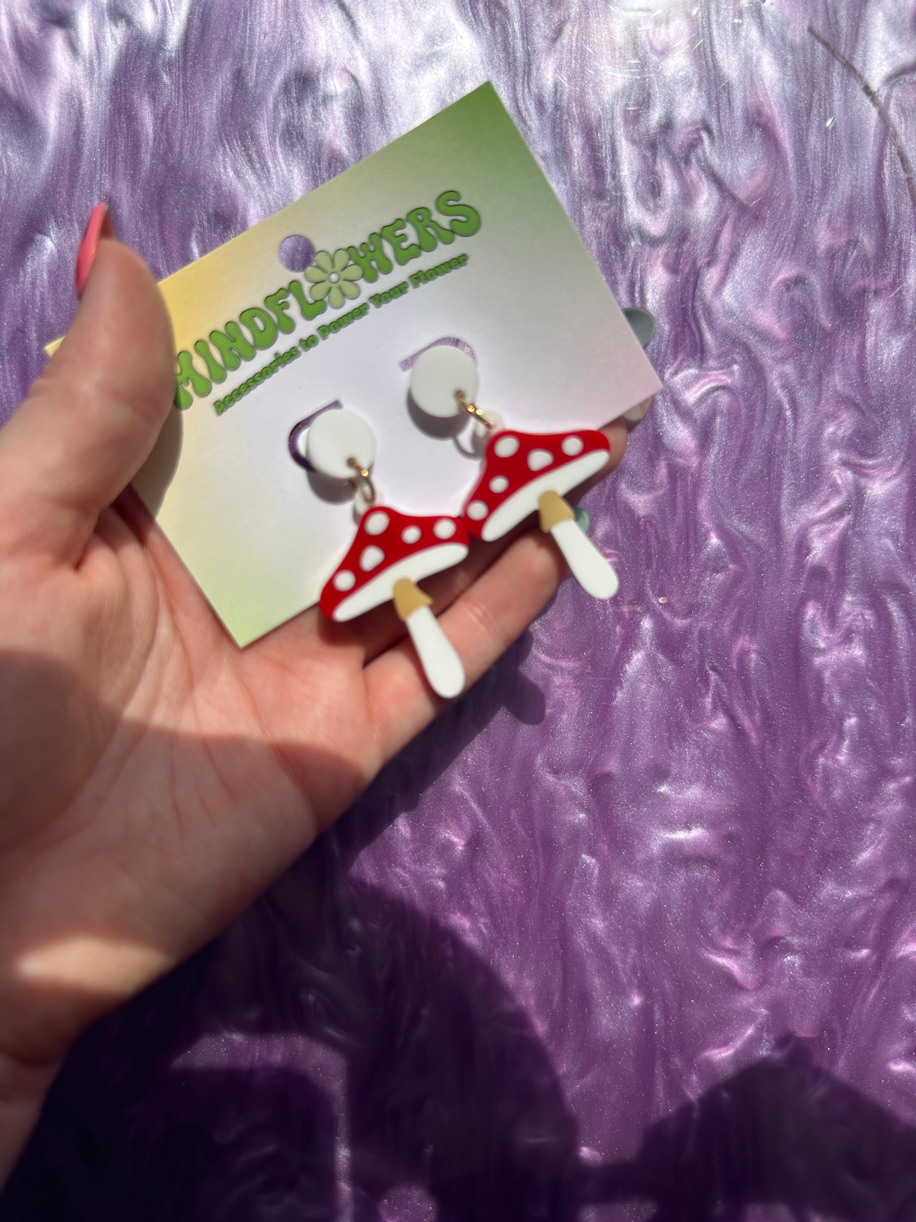 Magic Mushroom Stud Earrings Sample Sale